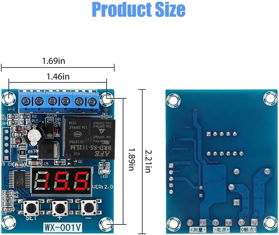 1PCS Low Voltage Cutoff, Battery Voltage Monitor Module DC 12V Low Voltage Cut off Charge Discharge Protection Board image number 1