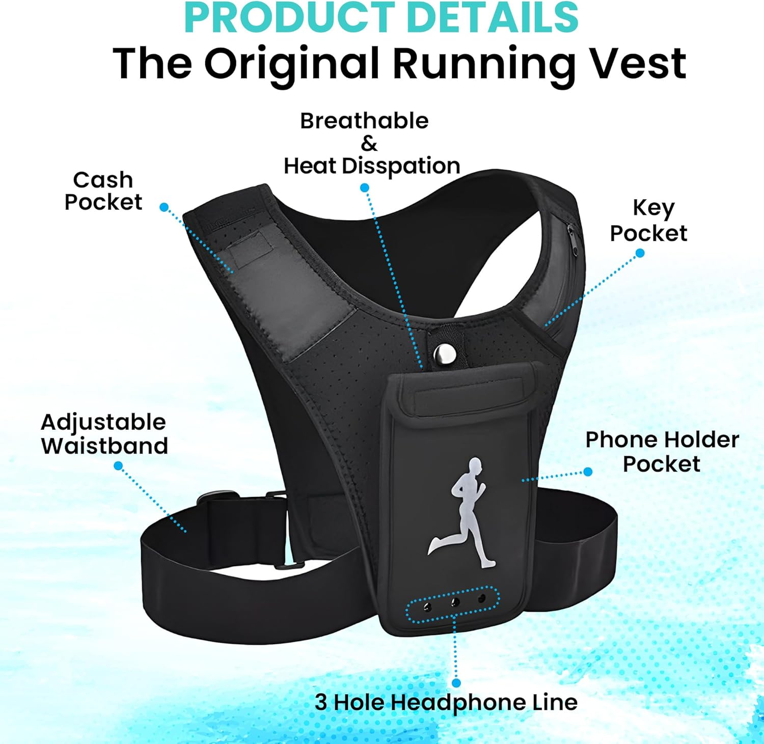 2024 New Unisex Running Vest for Jogging, Cycling and Hiking, Hydration Vest Running for Men & Women, Breathable and Ergonomic Design for Enhanced Comfort and Efficiency on Every Run image number 1