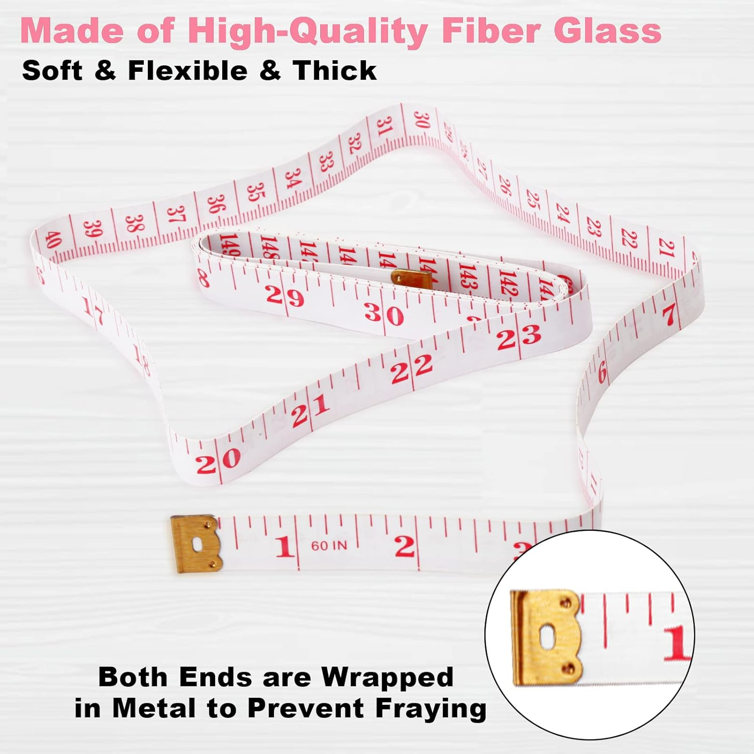 6 Packs Soft Body Tape Measure Measuring Tape for Body Double Scale Small Fabric Sewing Tailor Cloth Waist Pink Measuring Tape Measure for Body Measurements Weight Loss, 150Cm/60Inch image number 1