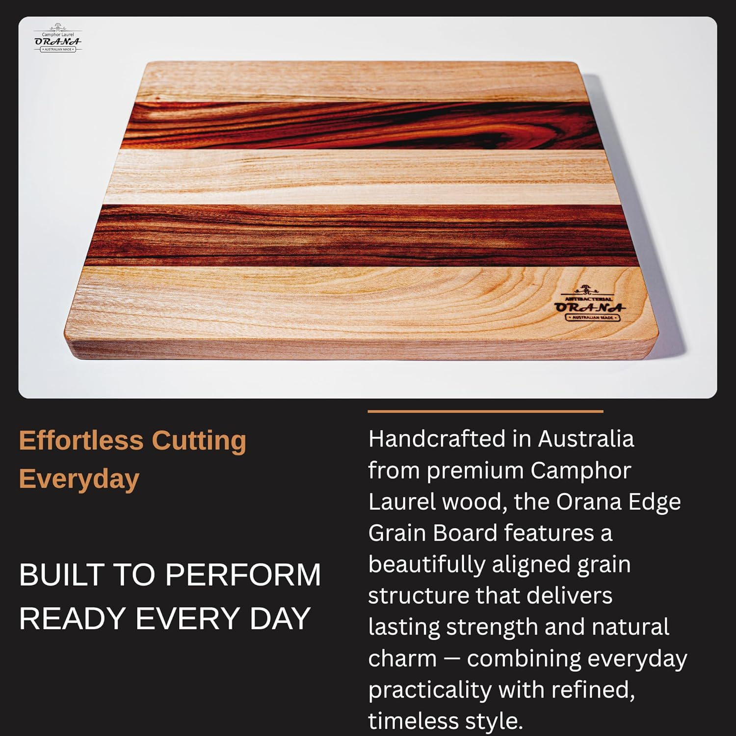 Orana 40X31Cm Camphor Laurel Edge Grain Made in Australia Anti-Bacterial Handmade Chopping Cutting Board&hellip; image number 6