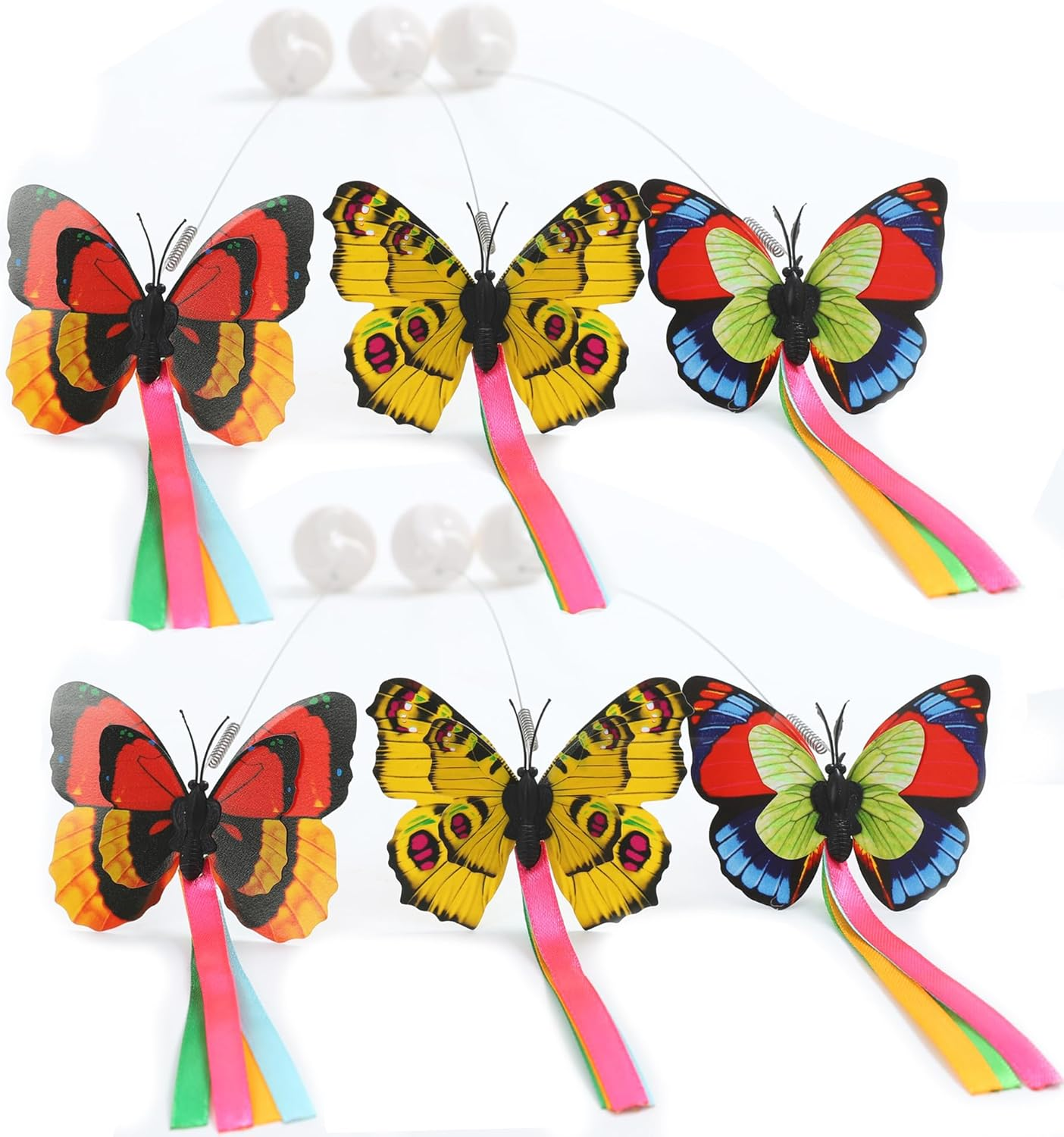 Vealind Indoor Interactive Play Teaser Cat Toy with 360&deg;Electric Rotating Butterfly (Black)