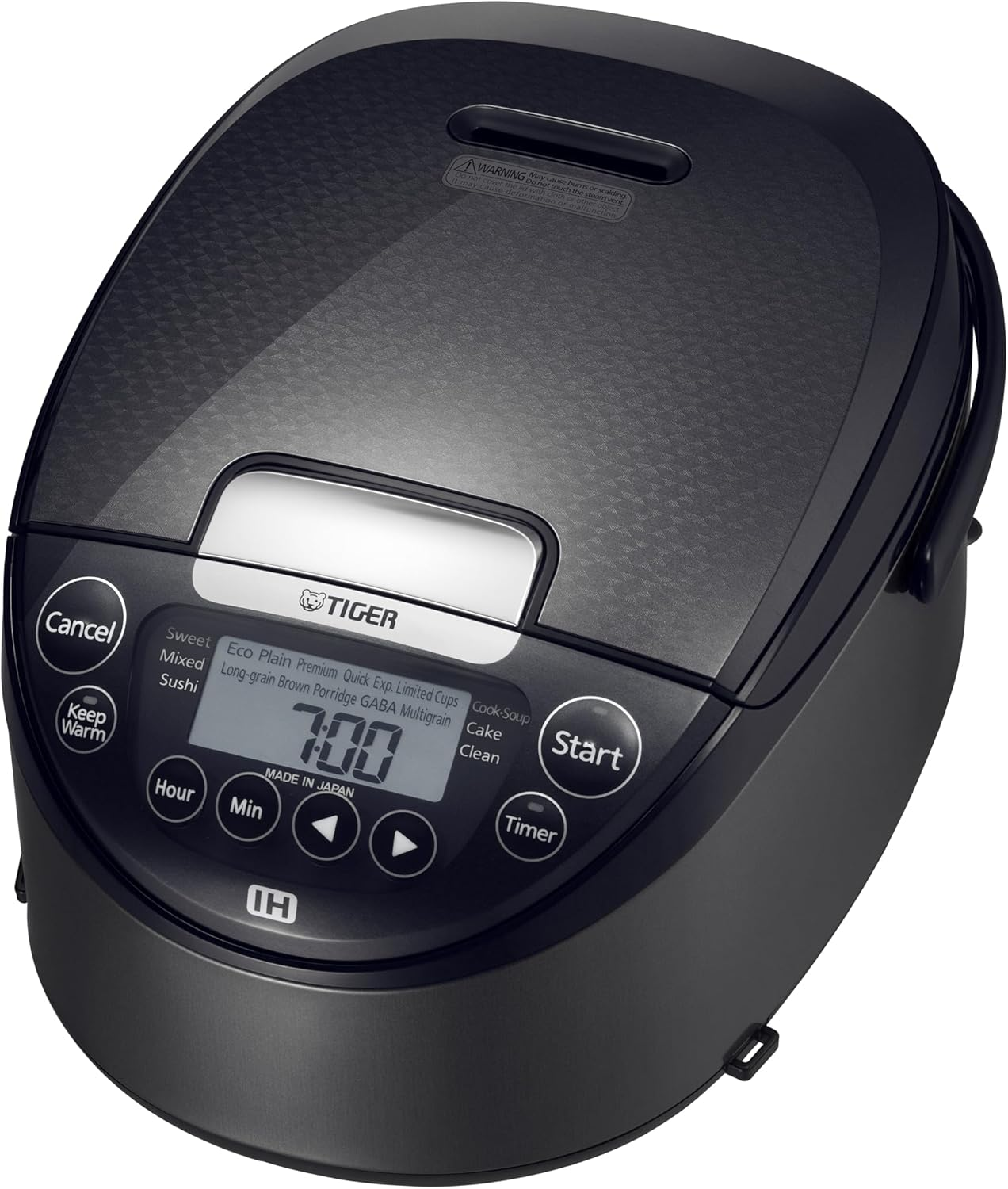 Tiger 5.5 Cup 1.0Litre JPW-G10A Induction Heating IH Multi-Functional Rice Cooker, Dark Grey, Slow Cooker, Programmable Menu, Pre-Set Times, Made in Japan, Australian Plug 240 Voltage image number 6