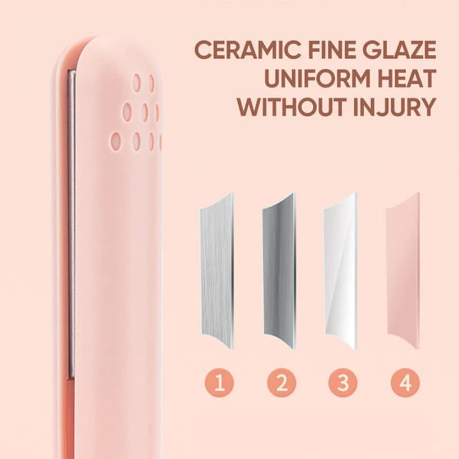 Portrayi Mini Dual-Purpose Curling Iron, Mini Curling Iron for Short Hair, Ceramic Mini Hair Curler, 2 in 1 Mini Hair Curler, Mini Curling Wand & Flat Iron Hair Straightener Travel Size (2Pcs-A) image number 3