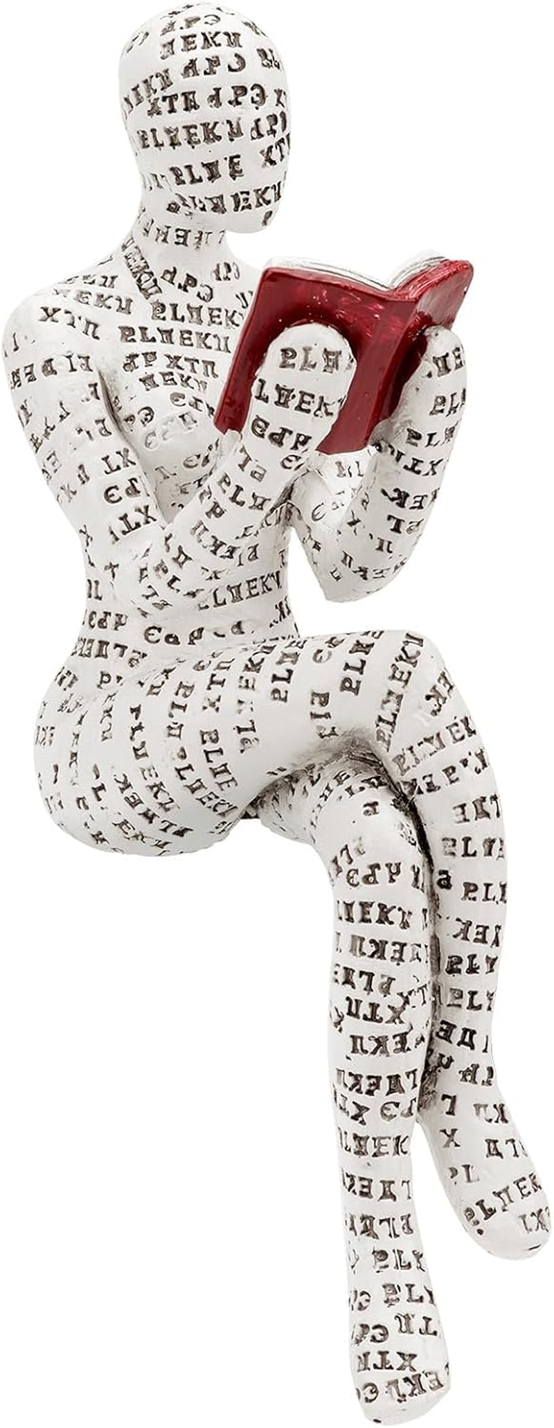 Puthiac Living Room Shelf Decor - Reading Woman Figurine Sculpture Thinker Statue - Modern Abstract Home Decor for Living Room, Office, Bedroom - Elegant and Aesthetic Decoration Statue 05 image number 3