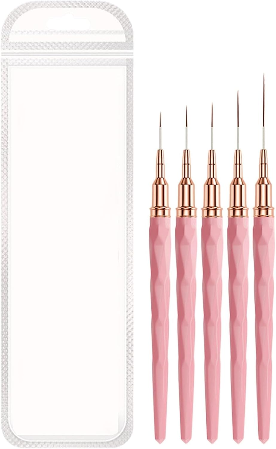 Nail Liner Brush | Nail Paint Brush Fine Tips | Sizes 7/9/11/15/25Mm, French Tip Tool Nail Tech Supplies for Women Girls Home Salon