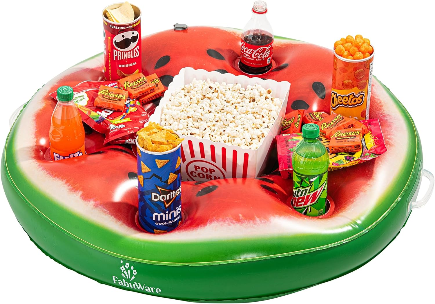 Watermelon Pool Drink Holder Floating Pool Trey for Adults and Family Fun, Floating Ice Chest for River Hot Tub, Pool Accessories, Durable Quality Pool Party Game Time (Watermelon) image number 2