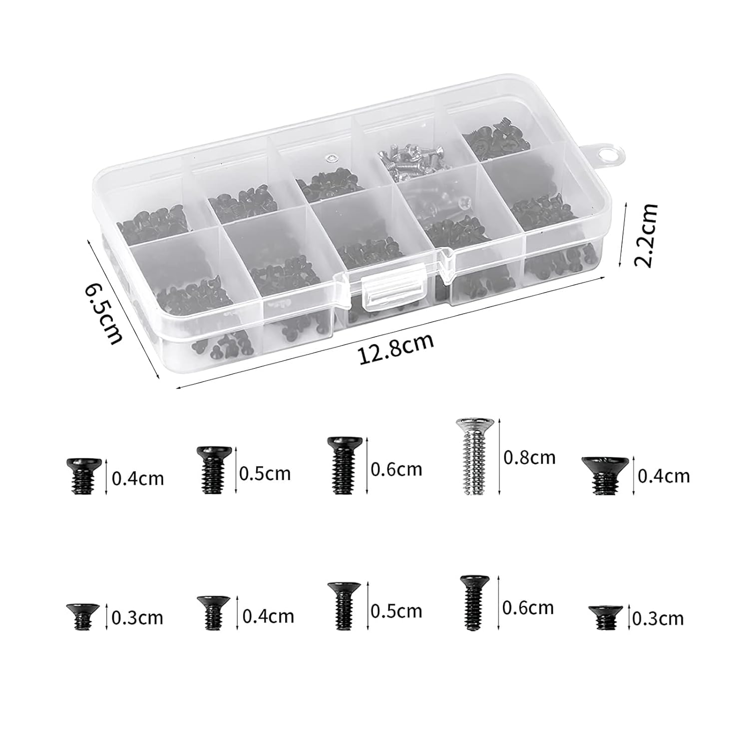 Laptop Computer Screws Kit, 500Pcs Micro Screws M2.5 M3 Flat Head Universal Computer Screws, Computer Screws Standoffs Kit Screw for Laptop Screw Replacement image number 1