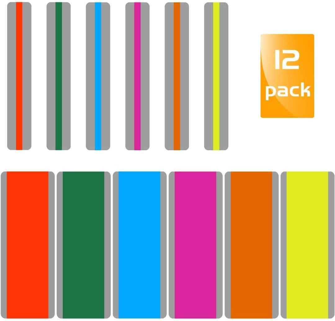 Dyslexia Tools for Kids, 12 Pieces Guided Reading Strips Highlight Strips Colored Overlay Highlighter Bookmarks Tracking Rulers Helps with Reduce Visual Stress Children Assistant（2 Sizes,6 Colors） image number 5