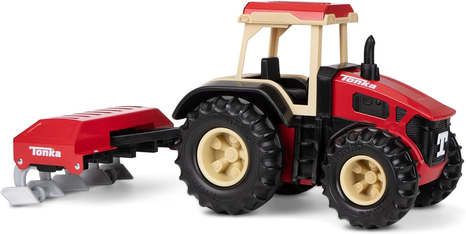 TONKA Steel Classic Farm Tractor & Plow - Frustration Free Packaging, Exclusive image number 5