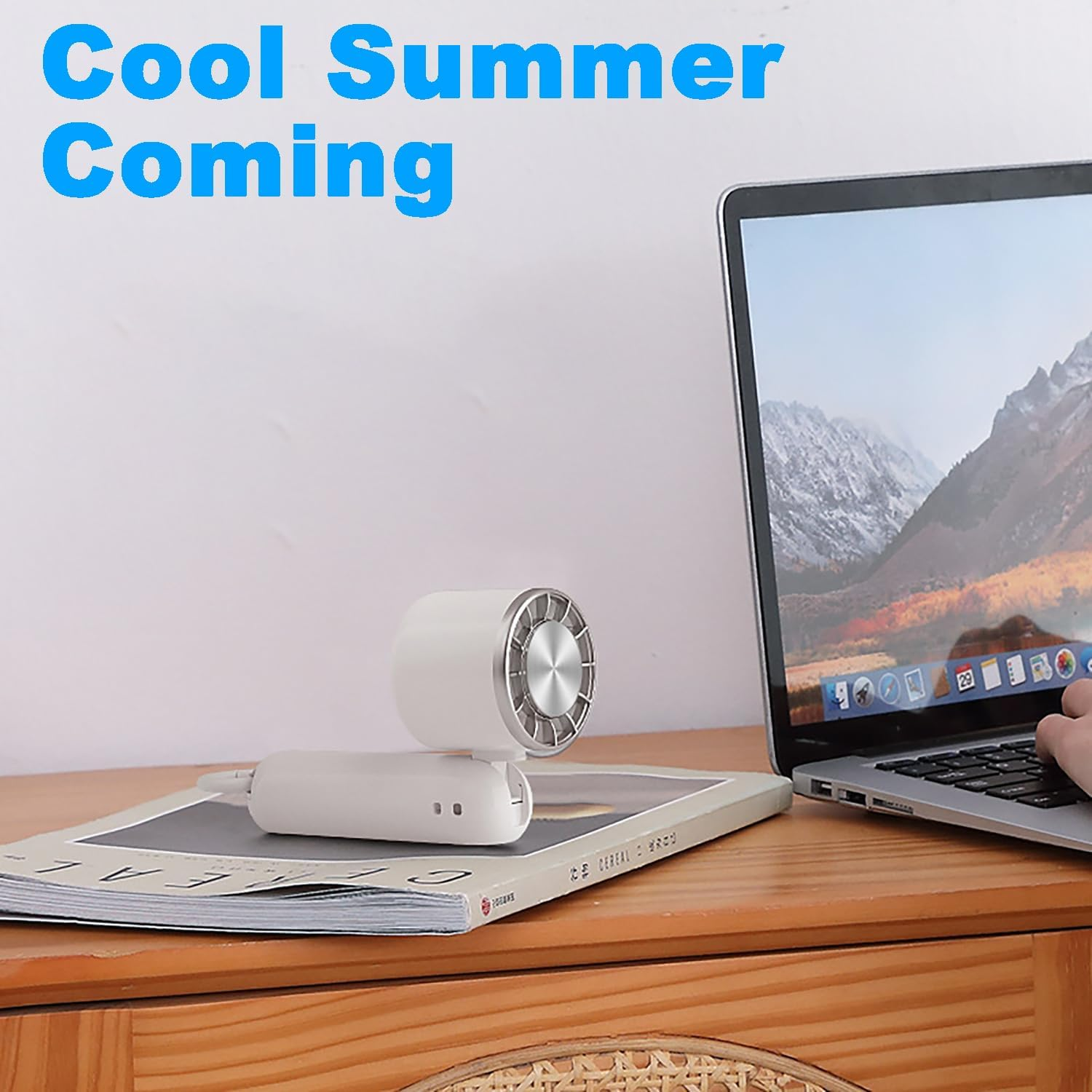 2025 Portable Handheld Fan, Rechargeable Portable Fan, 3 Speeds & Digital Display Small Fan for Travel, 180&deg; Foldable Mini Fan Makeup Fan For - Black image number 2