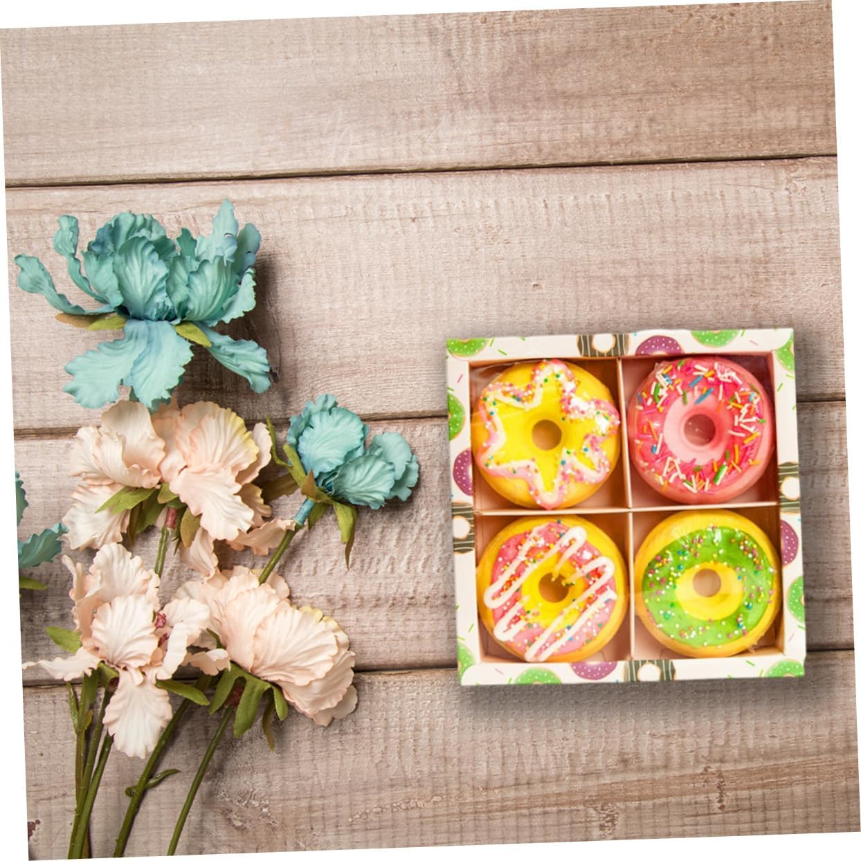 4Pcs Doughnut Shape Bath Salt Balls Aroma Salt Bathing Bombs for Spa Random Style image number 3