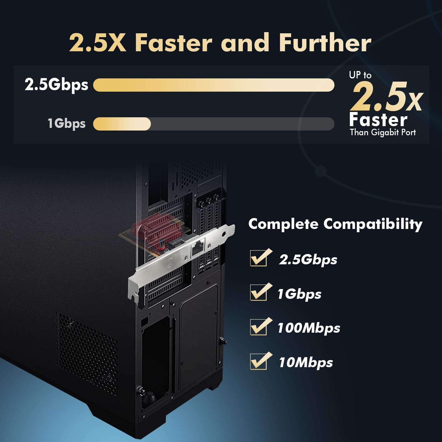 Binardat 2.5G Pcie Network Adapter, RTL8125B 2500/1000/100Mbps Ethernet Card RJ45 LAN Controller Support PXE for Windows/Linux/Mac image number 5