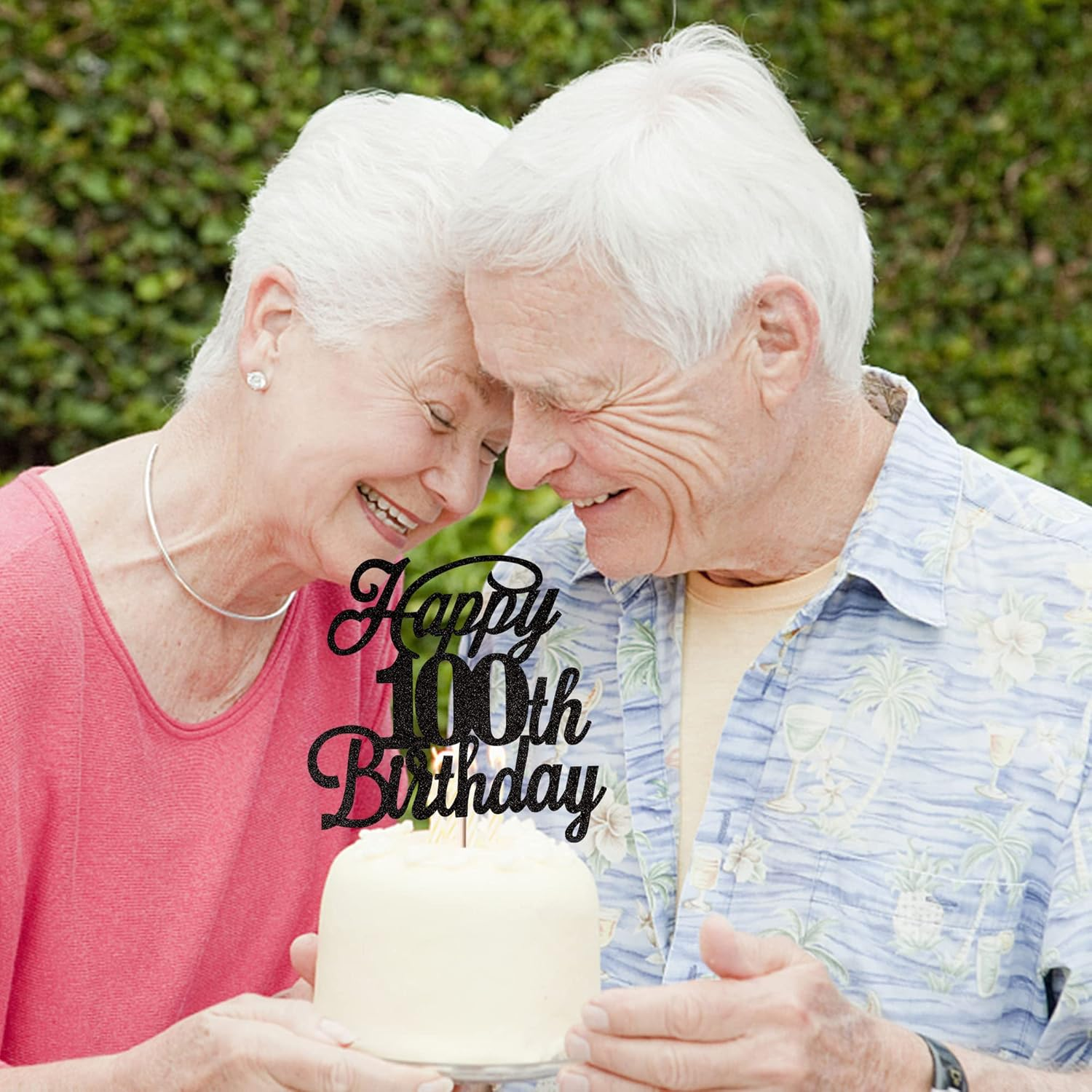 Rsstarxi 1 Pack Happy 100Th Birthday Cake Topper Black Glitter 100 & Fabulous Cheers to Years Old Pick for Celebrating 100Th Anniversary Party Decorations Supplies, Black 100Th (Xm063-Black 100Th) - Black 100Th image number 6