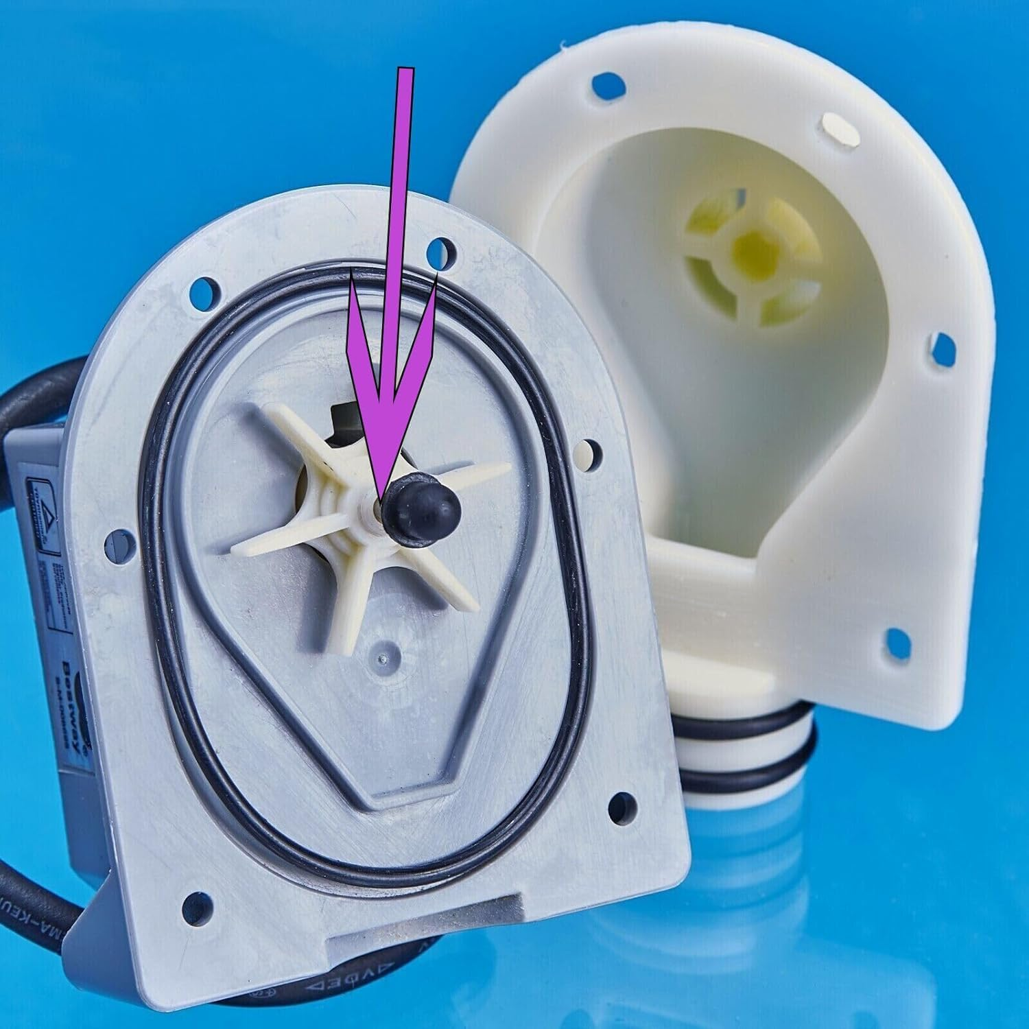 Hot Tub Pump Rotor Impeller for Saluspa for Lay-Z-Spa #P4071 58113 E02 Impeller（Impeller with Ceramics Shaft image number 4