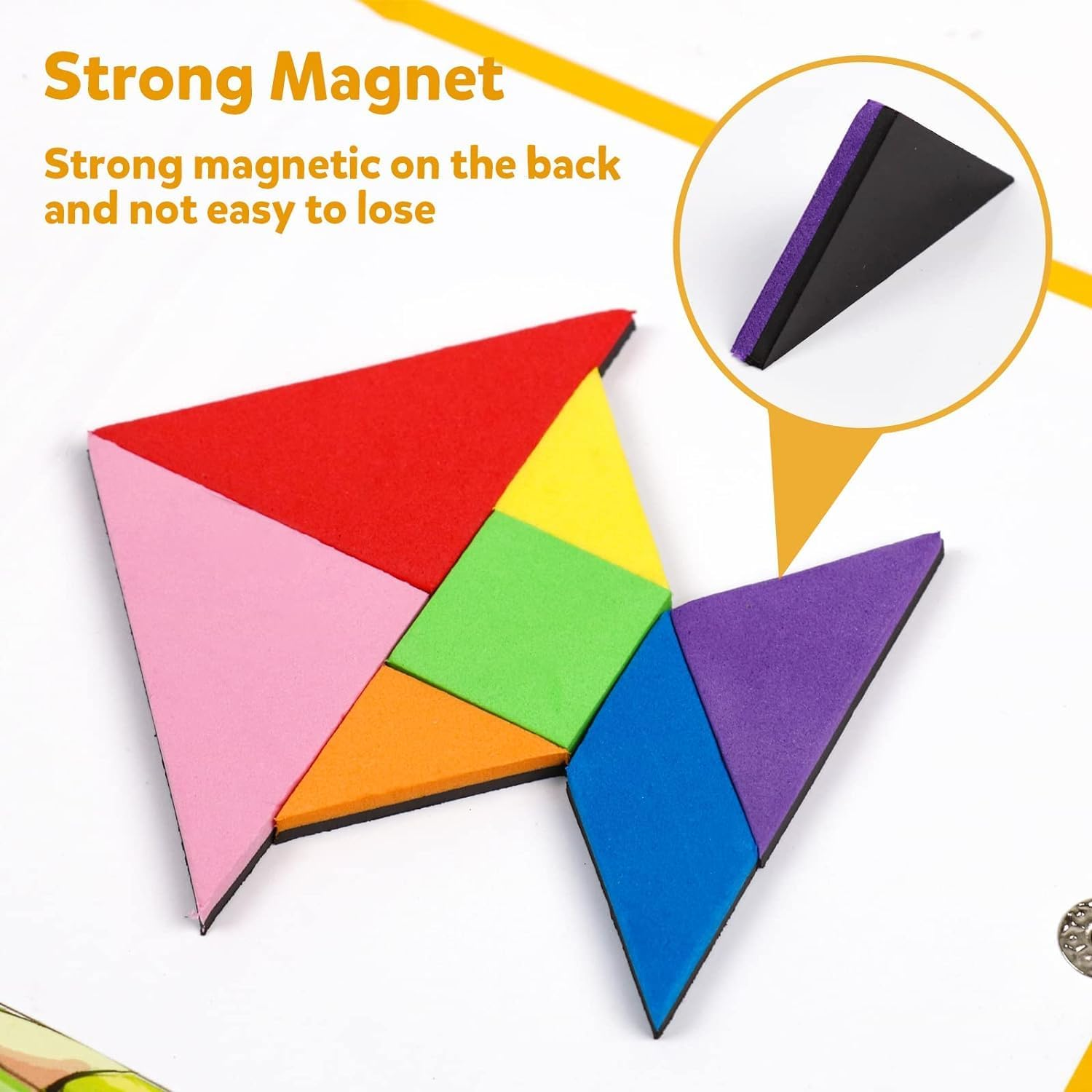 Travel Tangram Puzzle with 2 Set of Magnetic Tangram - Road Trip Tangoes Jigsaw Shapes Dissection Games with Solution - IQ Book Educational Toy Brain Teaser Kid Adult Challenge image number 4