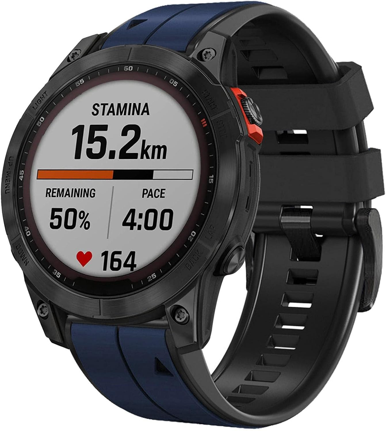 Abanen Quick Fit Silicone Watch Bands for Garmin Fenix 8 51Mm / Fenix 7X / Fenix 6X / Fenix 5X / Instinct 2X,Soft Sport Bicolor Waterproof Wristband Strap for Epix Pro 51Mm,Tactix 7 Pro