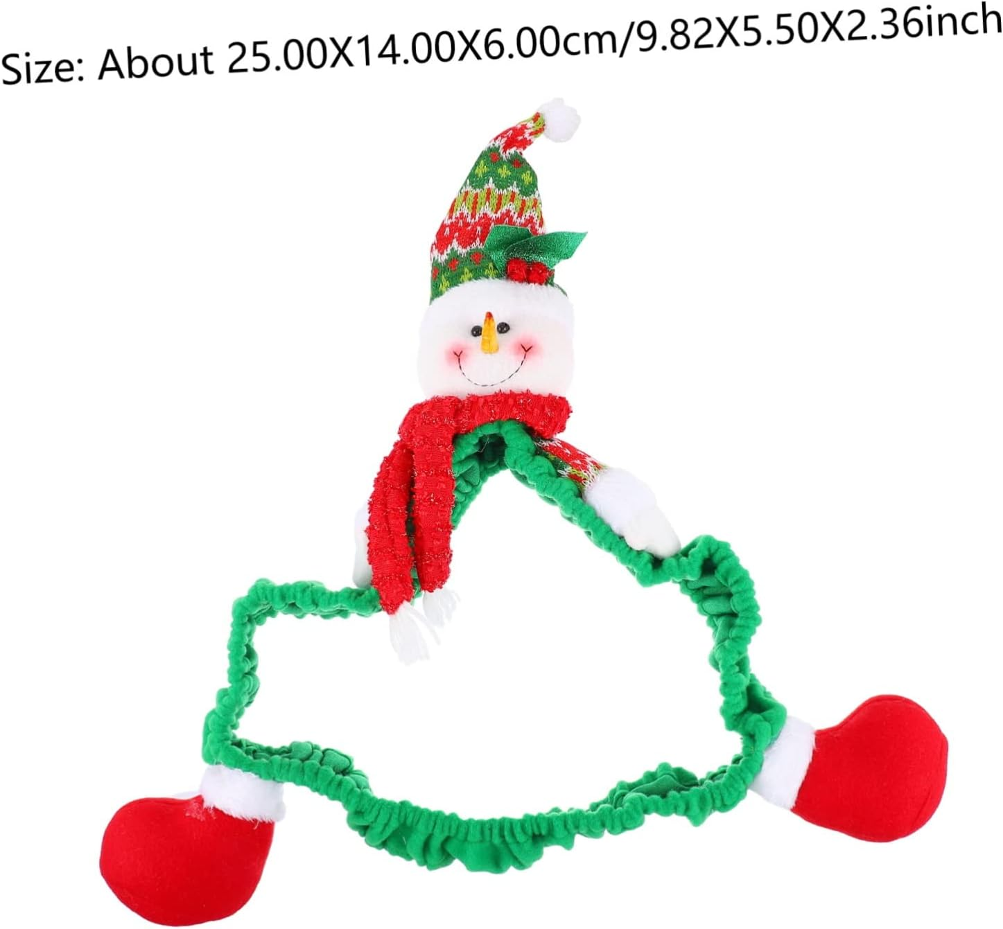 Amosfun 2Pcs Cartoon Christmas Computer Monitor Cover Three Dimensional Case for Monitor Cover for Xmas Display Decoration image number 1