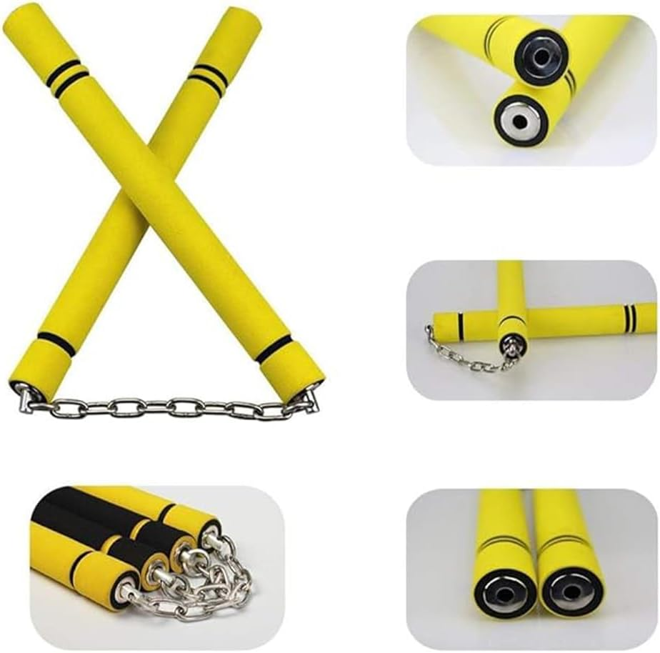Foam Nunchakus Martial Arts Foam Training Practice Nunchucks with Steel Chain for Beginners and Kids image number 5