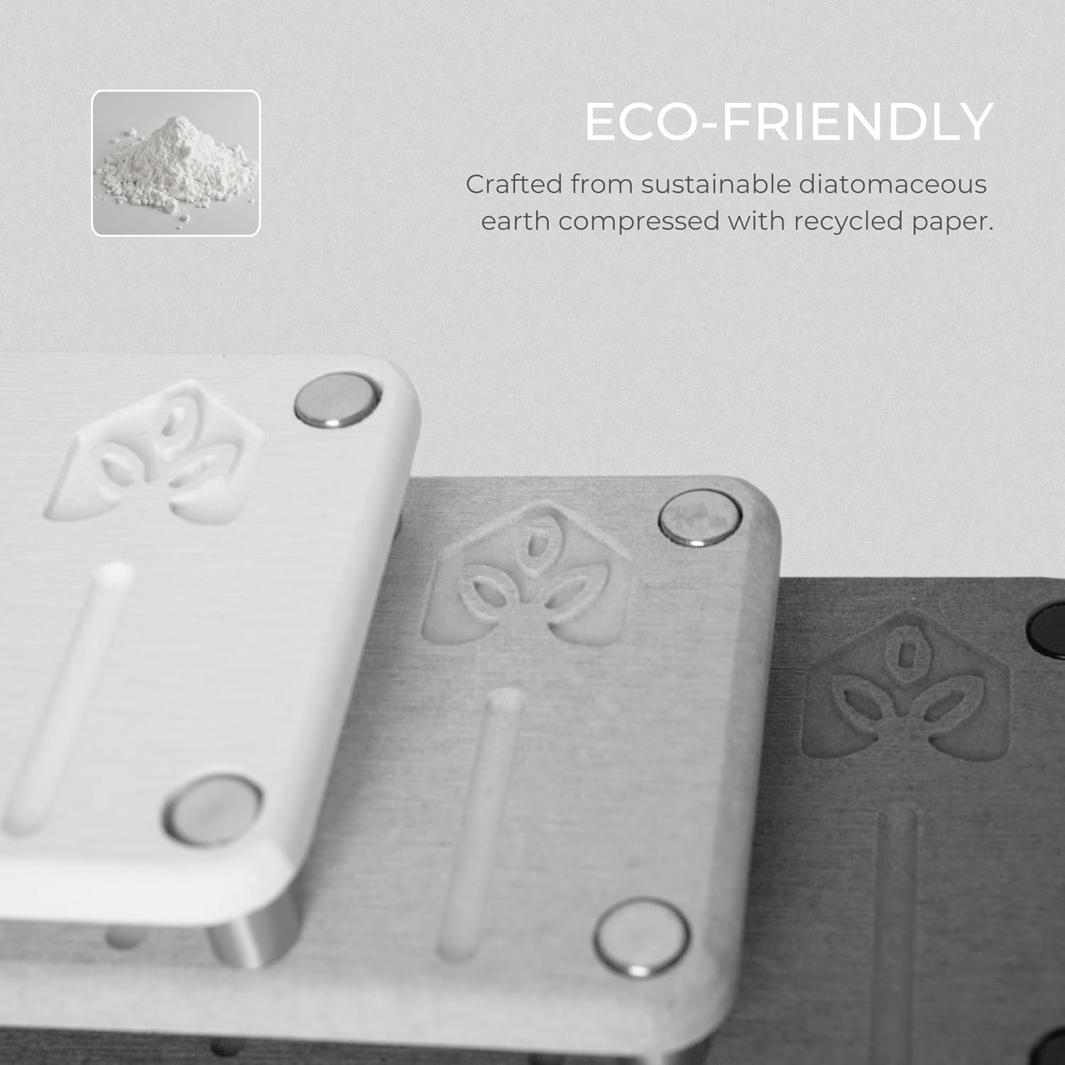 Home - Stone Sink Caddy | Fast Drying Diatomite Tray for Kitchen & Bathroom Sink Counter | Soap Dish Holder, Decor & Vanity Mat | Quick Dry Diatomaceous Earth | Design Rain | Colour Graphite image number 2