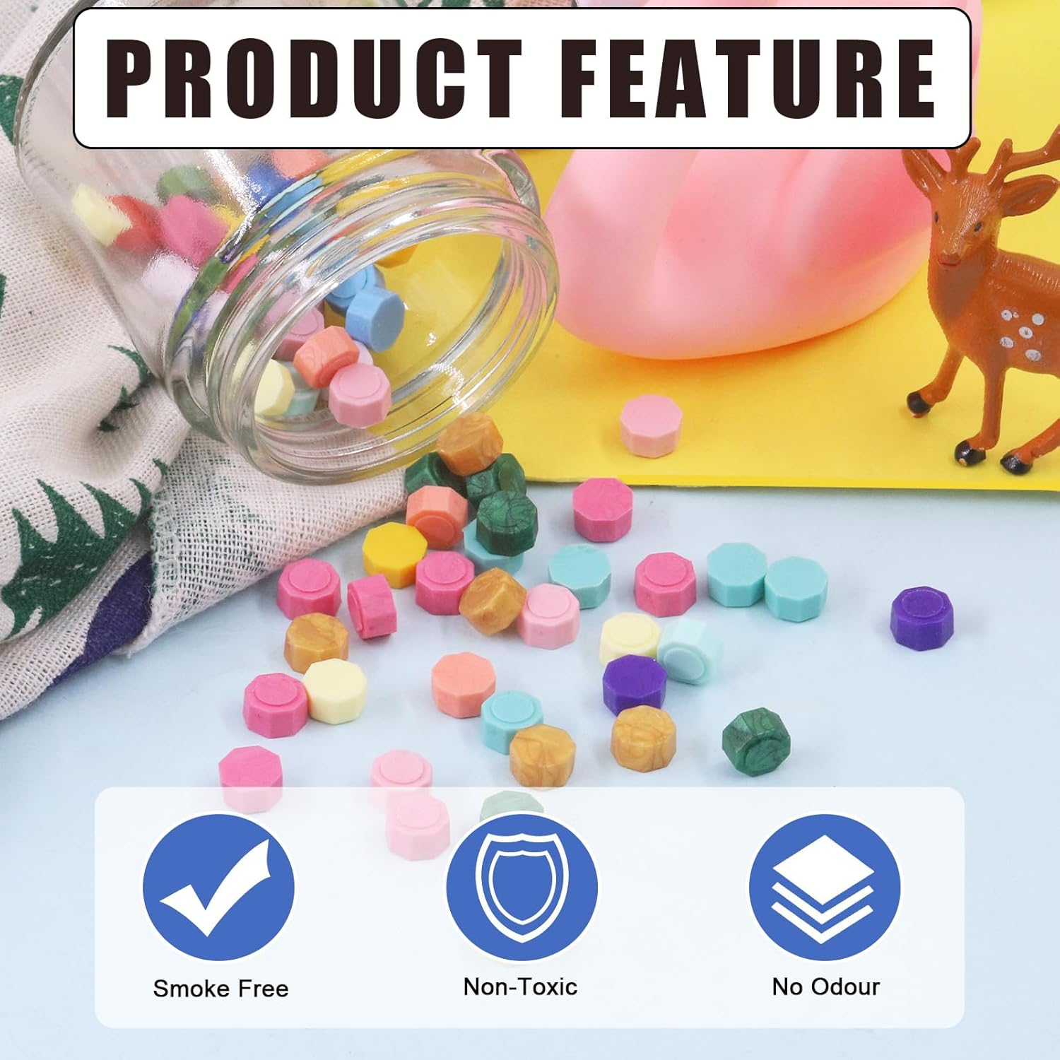 Glarks 1200Pcs Multicolor Sealing Wax Beads for Letter Sealing, Envelope Stamps, Wedding Invitations, Gift Wrapping image number 1