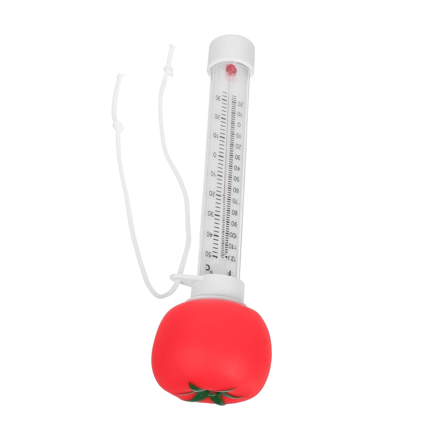 Generic Floating Water Thermometer with Design Easy-Read Large Display Tomato Shape Cartoon for Pools Spas Baths Indoor Outdoor Use image number 4