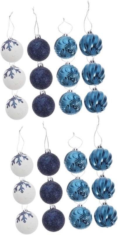 STOBAZA 30Pcs Shiny Christmas Tree Balls Xmas Ornaments for Holiday Decor and Festive Scene Random Colors for Parties and Family Celebrations
