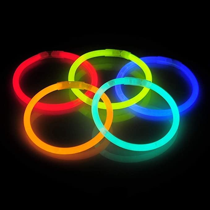 300 Pcs Glow Sticks Bulk 8" Glowsticks - Glow in the Dark Light up Sticks Party Favors,Glow Party Decorations, Neon Party Glow Necklaces ,Christmas,Halloween Party Supplies Pack image number 1