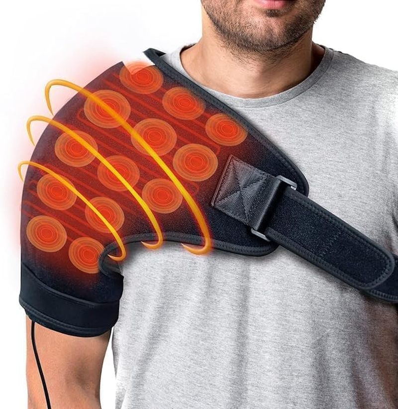 UTK Far Infrared Shoulder Heating Pads, Shoulder Wrap with Natural Jade, Auto Shut Off, Smart Controller, Larger Size Shoulder Straps Gifts for Men [ DC Converter & EMF Free] image number 1