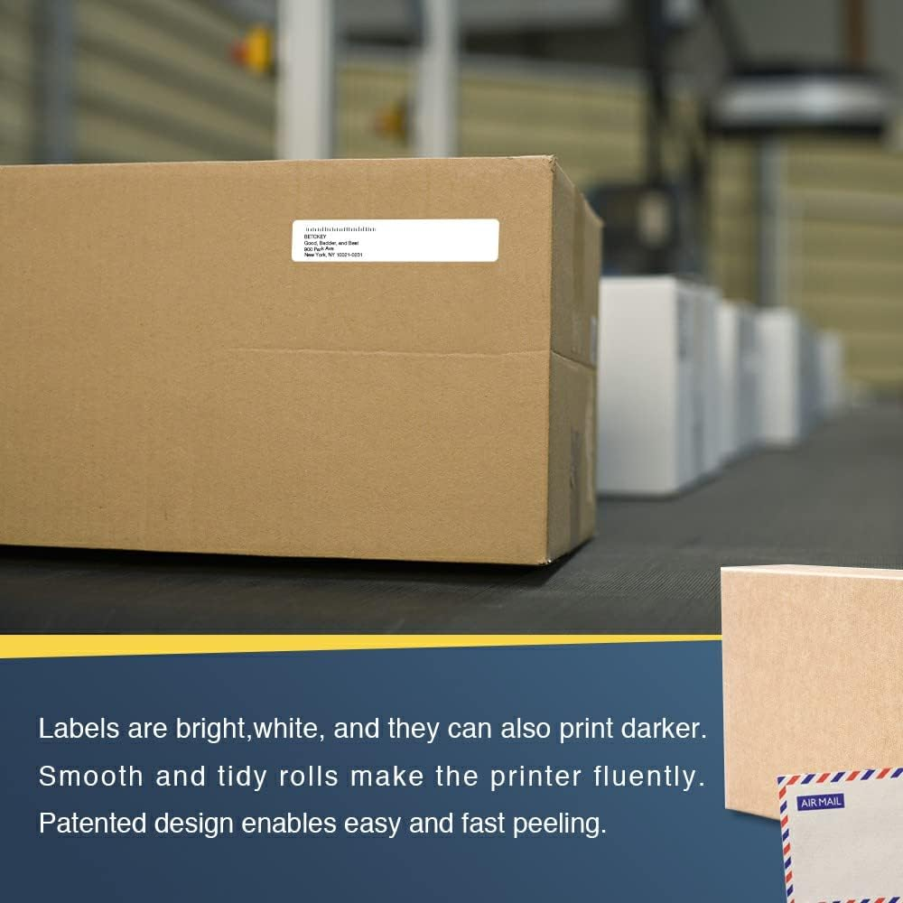 BETCKEY - File Folder Labels Replacement for Brother DK-11203 (17Mm X 87Mm), Compatible with Brother QL Label Printers [10 Rolls + 2 Reusable Cartridges] image number 6