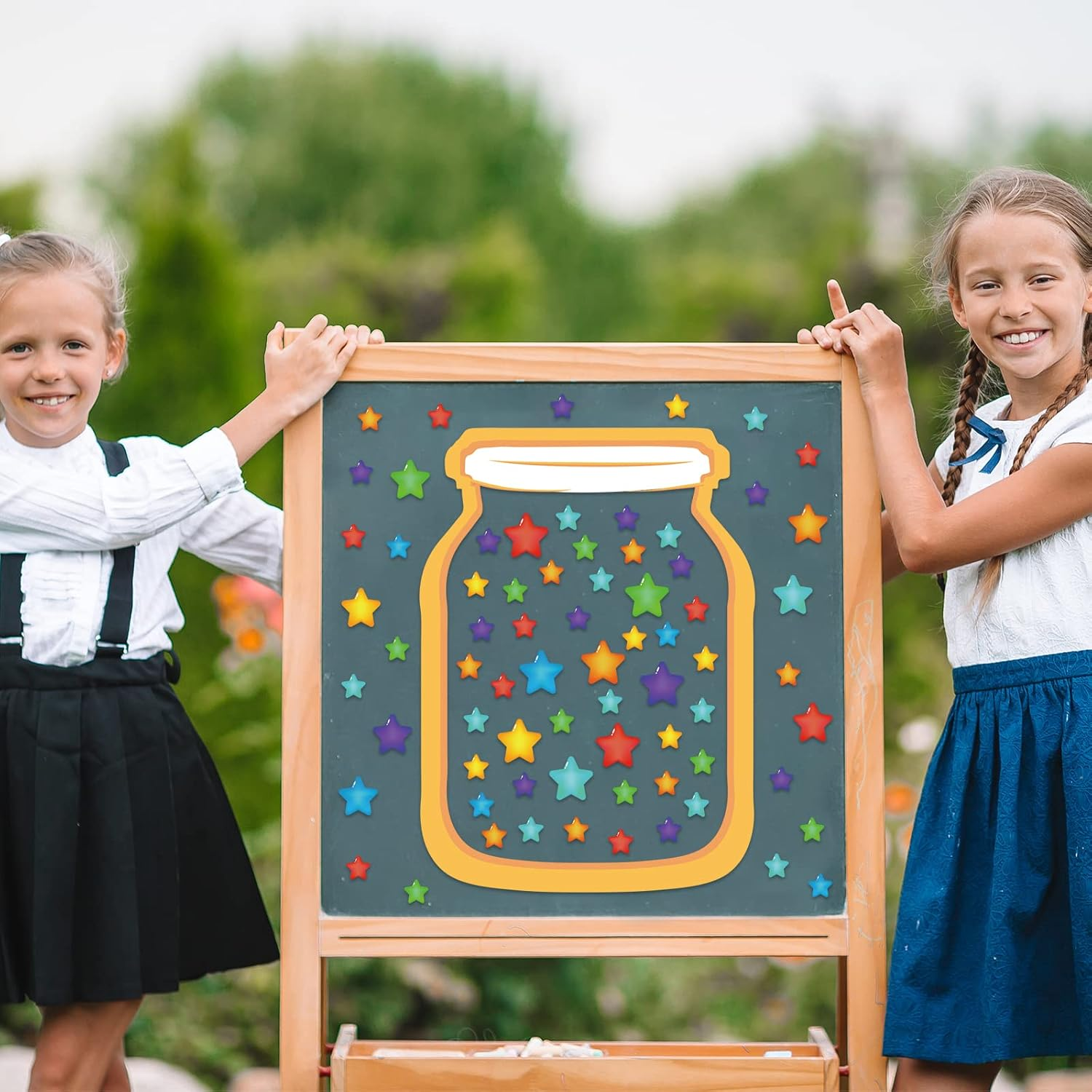 72 Pcs Magnetic Super Star Rewards Jar Positive Behavior Sticker Behavior Chart Tools for Teacher Students Behavior Jar Reward System for School Classroom Supplies Positive Incentive Chart Decorations image number 5