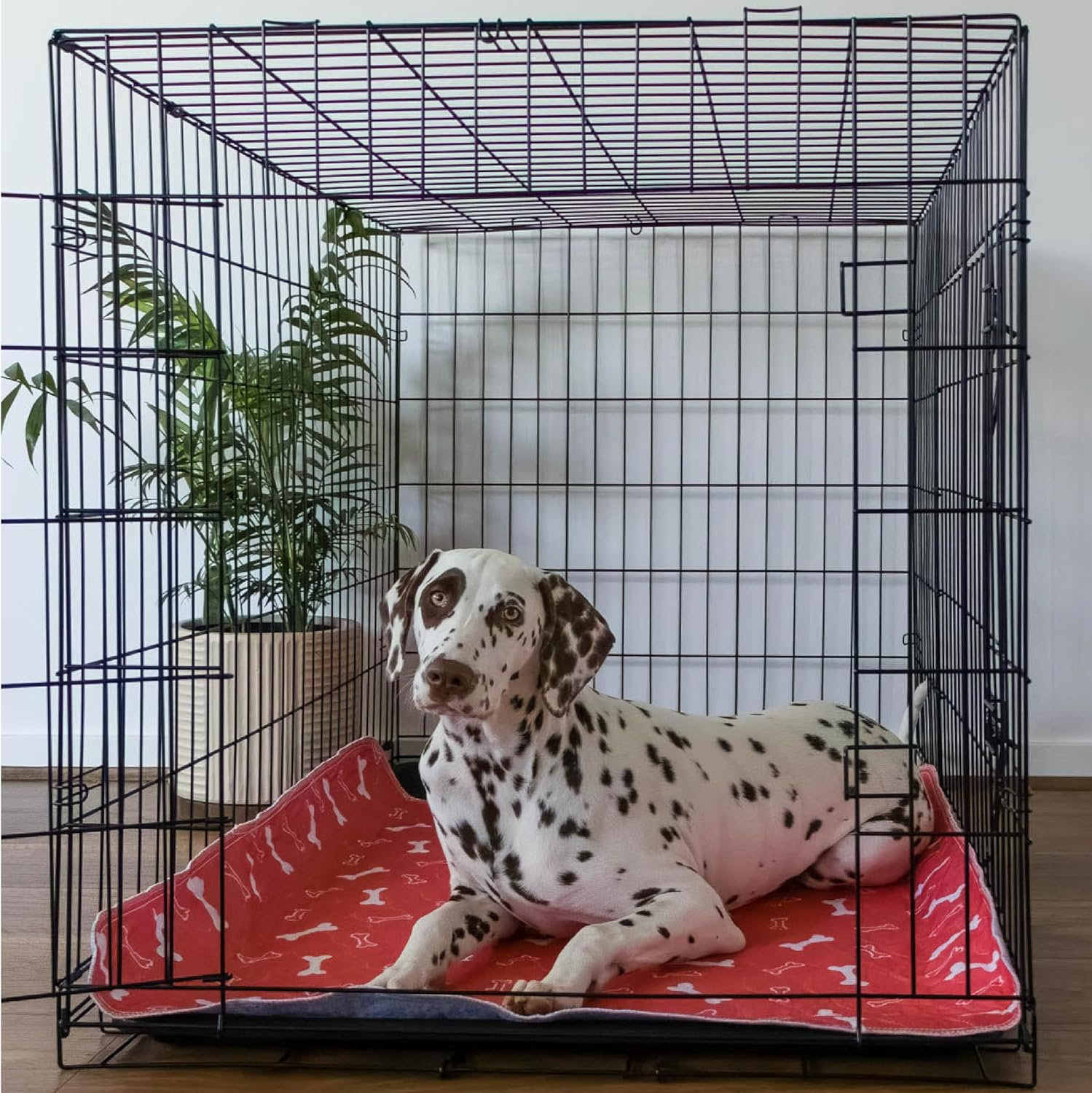 Orange Reusable Puppy Pads - Accident Proof - Ultra Absorbent - Washable Dog Pee Pads - Multi-Purpose Protection - Waterproof Dog Mats for Floors - Large (L) image number 4