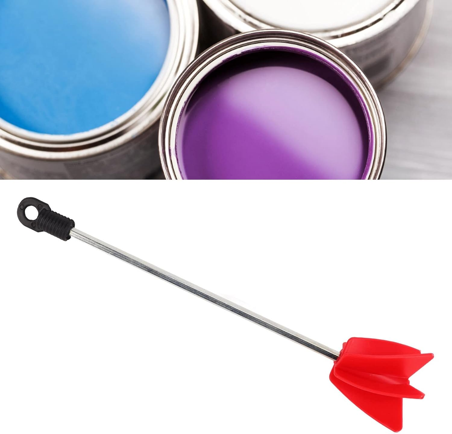 Mixer Attachment, Reusable Paint Mixer Bit ABS Bending Resistant Fast Mixing Easy to Install Mixer Drill Attachment Mixing Tool for Mixing Resin Painting Ceramic Glaze image number 2