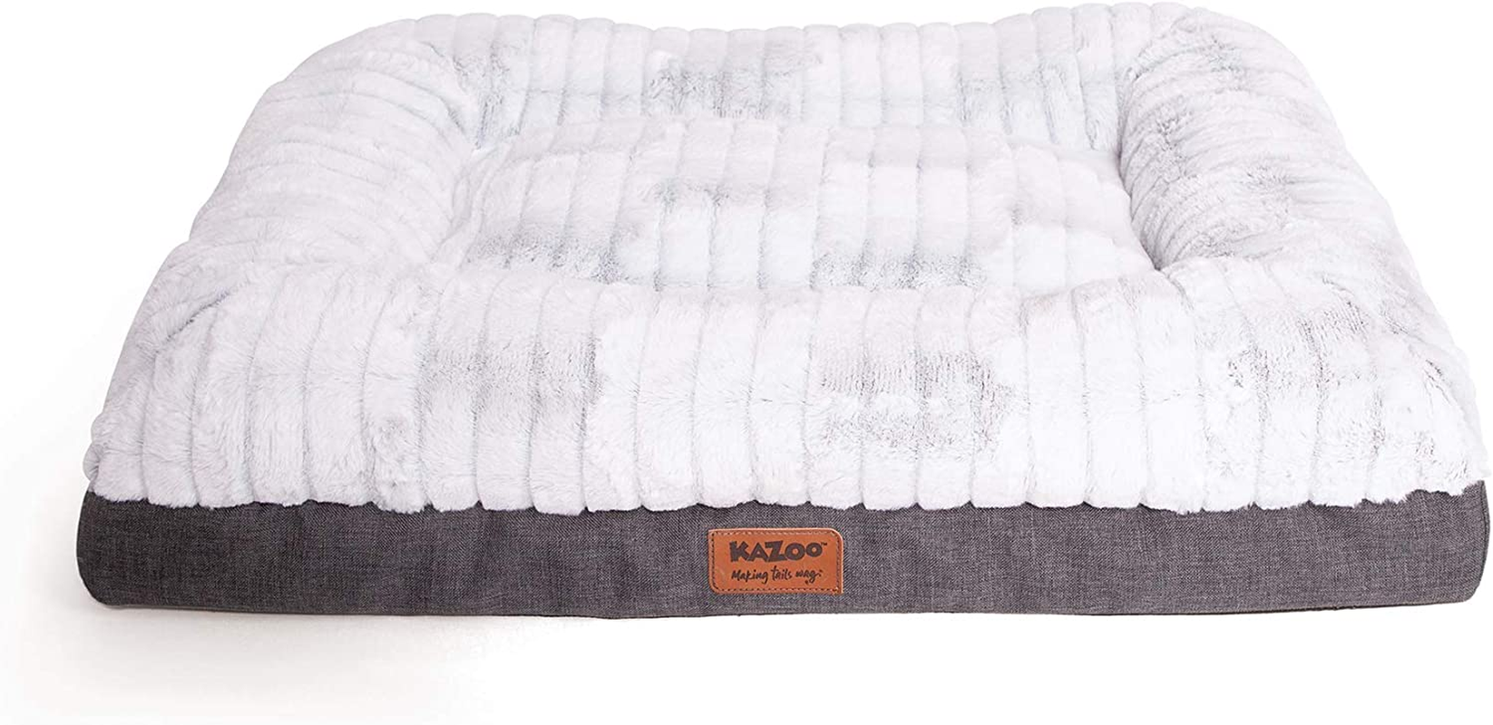 Kazoo Cloud Comfort Dog Bed, Grey/Black, Medium