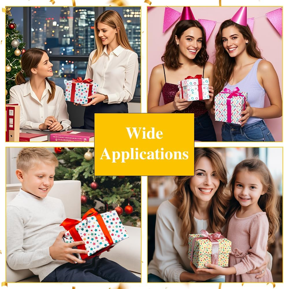 Rugwioyu Red Sports Wrapping Paper, 12 Sheets, 20 X 27 Inches, Birthday, Graduation, Christmas image number 5