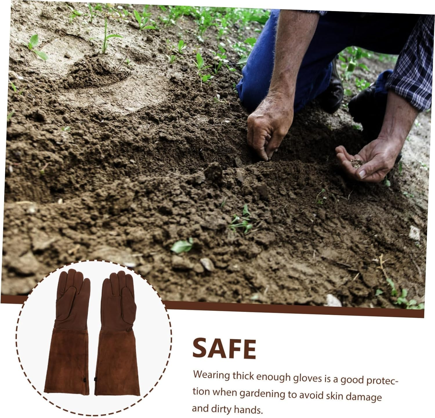 Long Sleeve Garden Gloves Women Men Winter Pruning Gloves for Plants Outdoor Protection image number 5