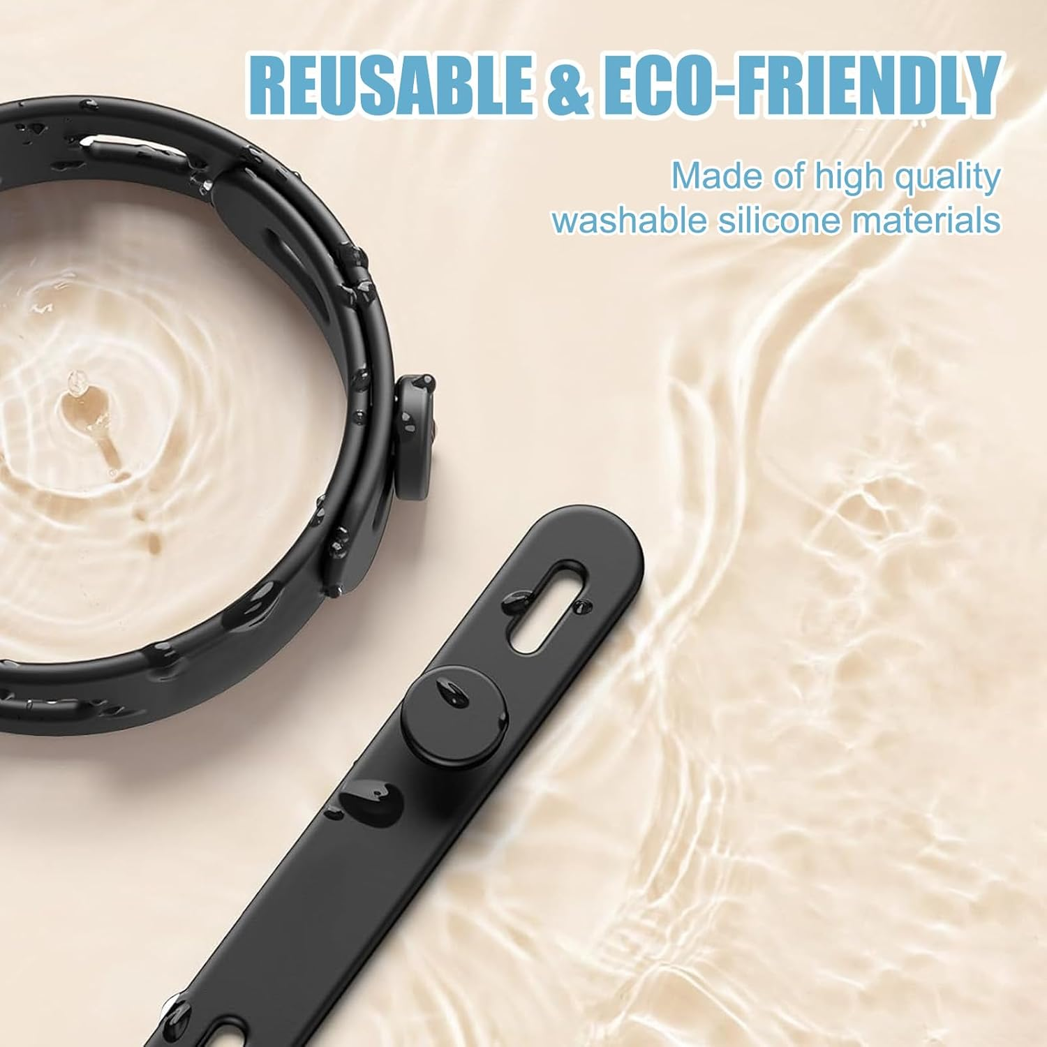 Silicone Cable Ties &ndash; Reusable Stretchy Wire Organizers for Charger, Earphone & Computer Cables Multi-Color Identification Tags for Home & Office Cable Management Durable, Soft, 20 Pcs image number 1