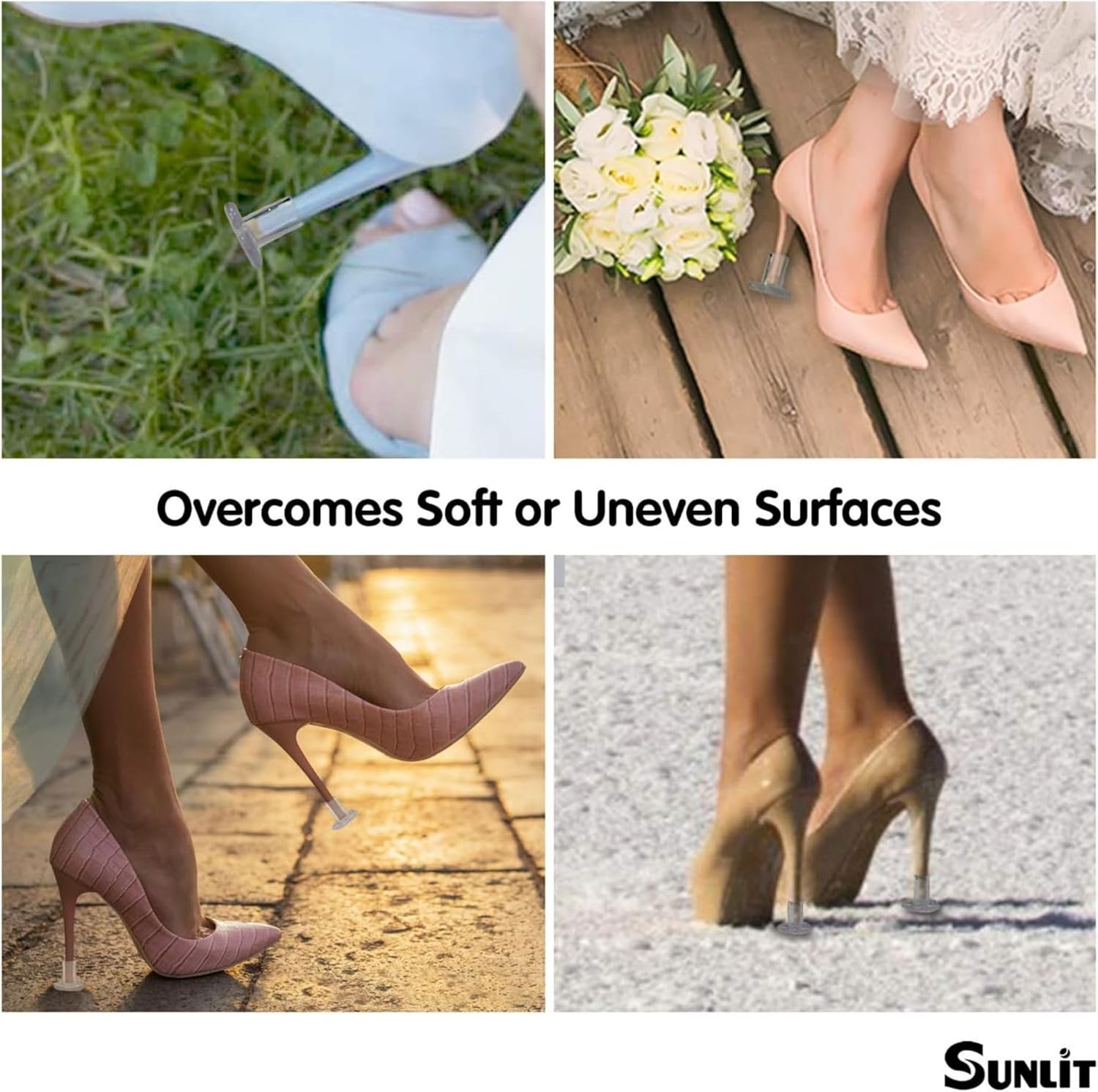 Grass Heel Protector for Shoes Women, Heel Cap for High Heel Grass, Heel Cover for Pump Heel Grass Stoppers Heel Guards for High Heel Shoes Noise Protector for Grass Heel Stoppers for Grass Wedding image number 2