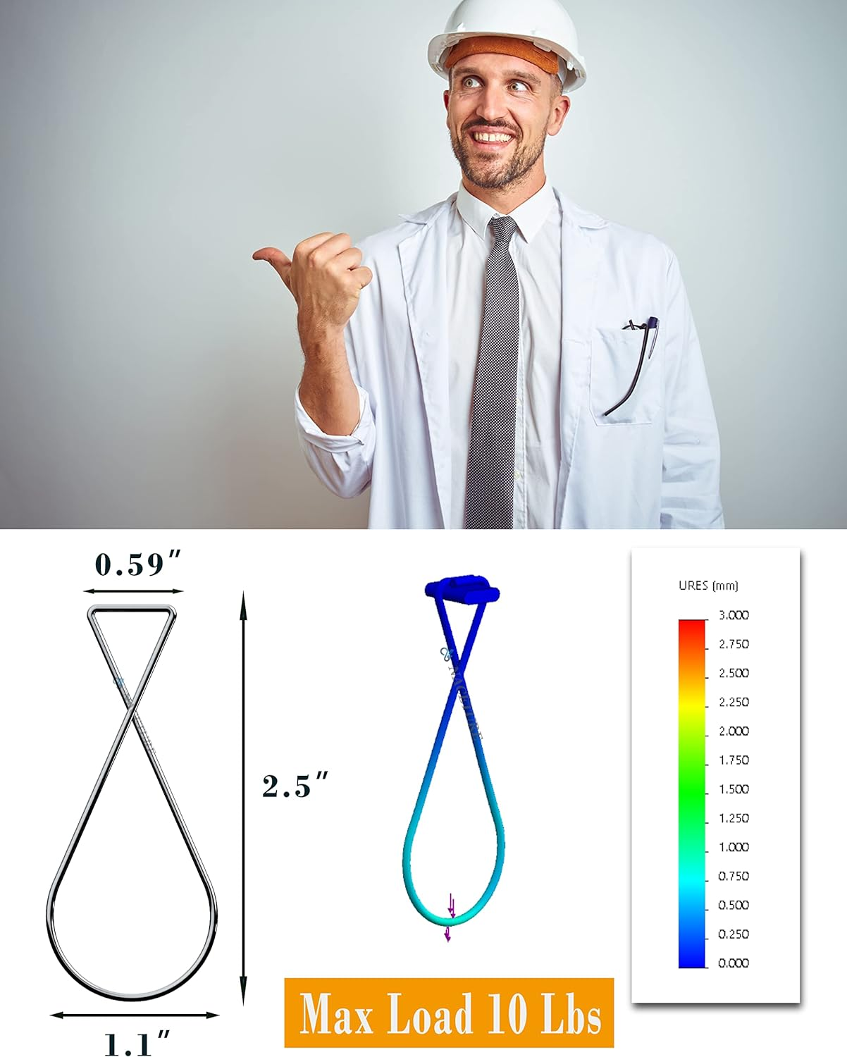 NACETURE Ceiling Hook Clips- 100 Pack Drop Ceiling Hanger Hooks Hanging on Suspended Ceiling Tile, Grid Clips Heavy Duty for Light Plant Office Home Stores Classroom and Wedding Decorations - 20 Pack image number 3