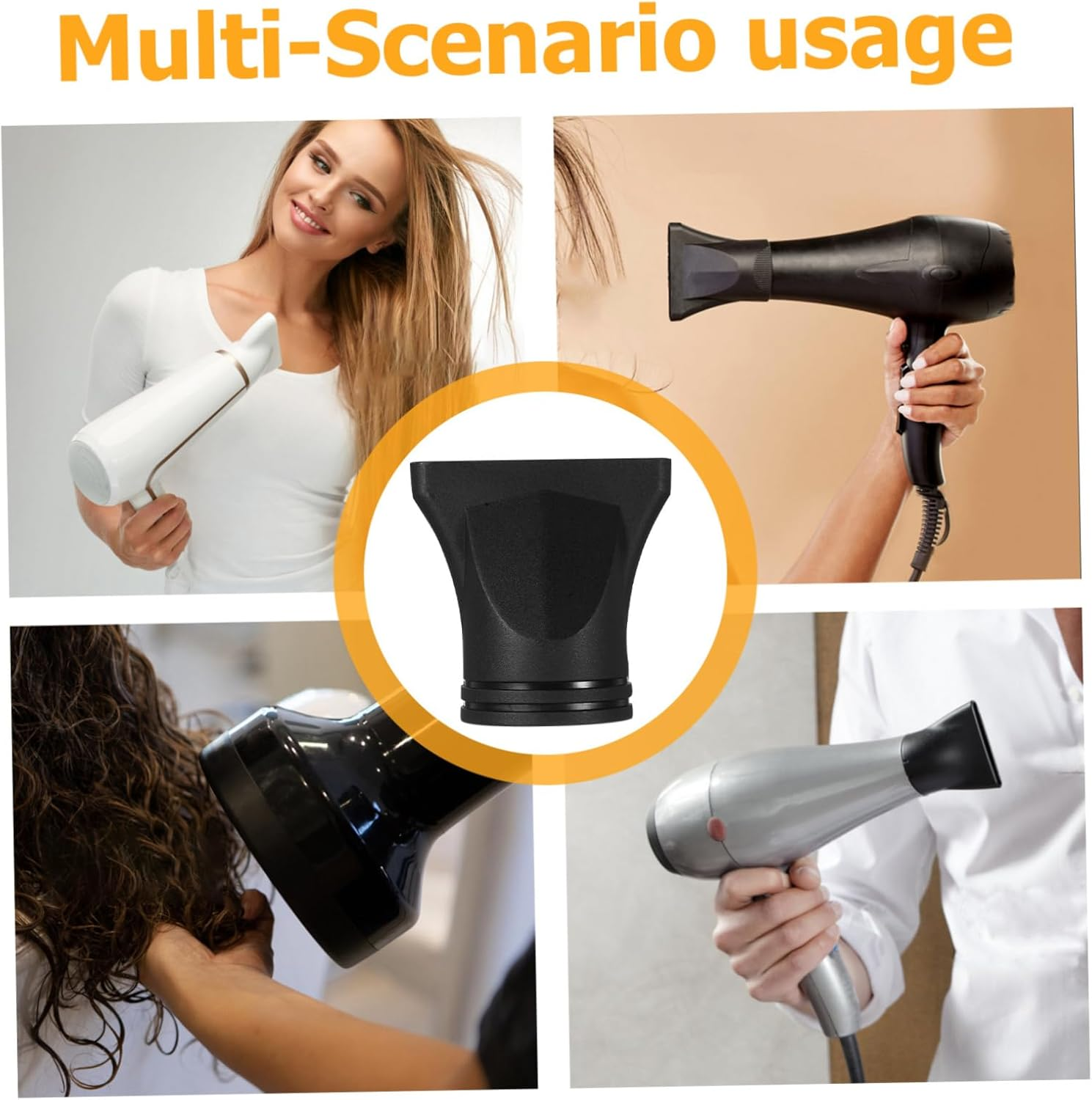 Beaupretty 2Pcs Hair Dryer Nozzle Attachment 4.5Cm Blow Dryer Concentrator Nozzles Universal Hairdressing Accessories for Salon Styling and Curly Hair Care image number 4