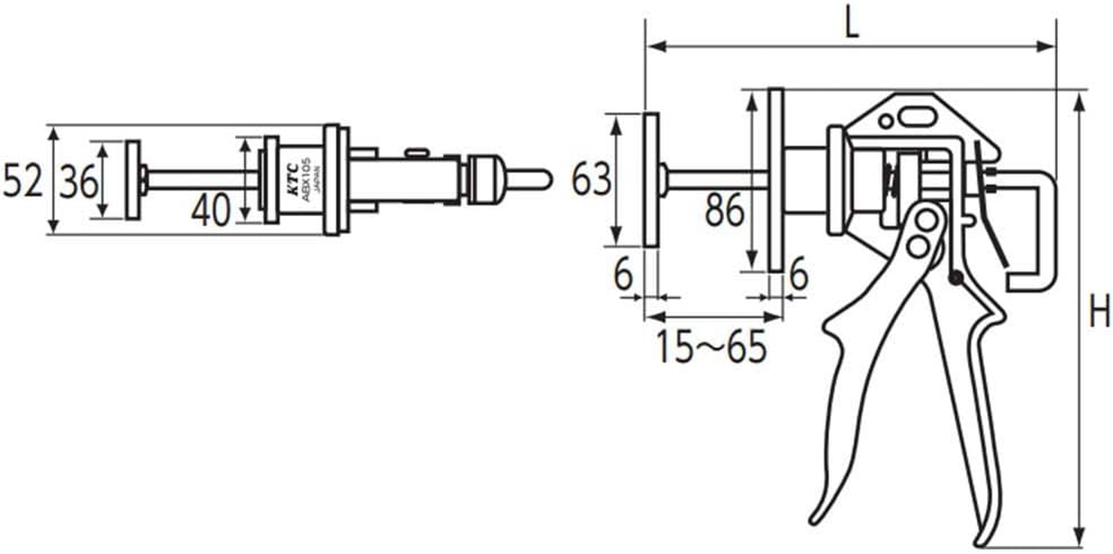 Kyoto Machine Tools (KTC) Brake Piston Resetter ABX-105 image number 1