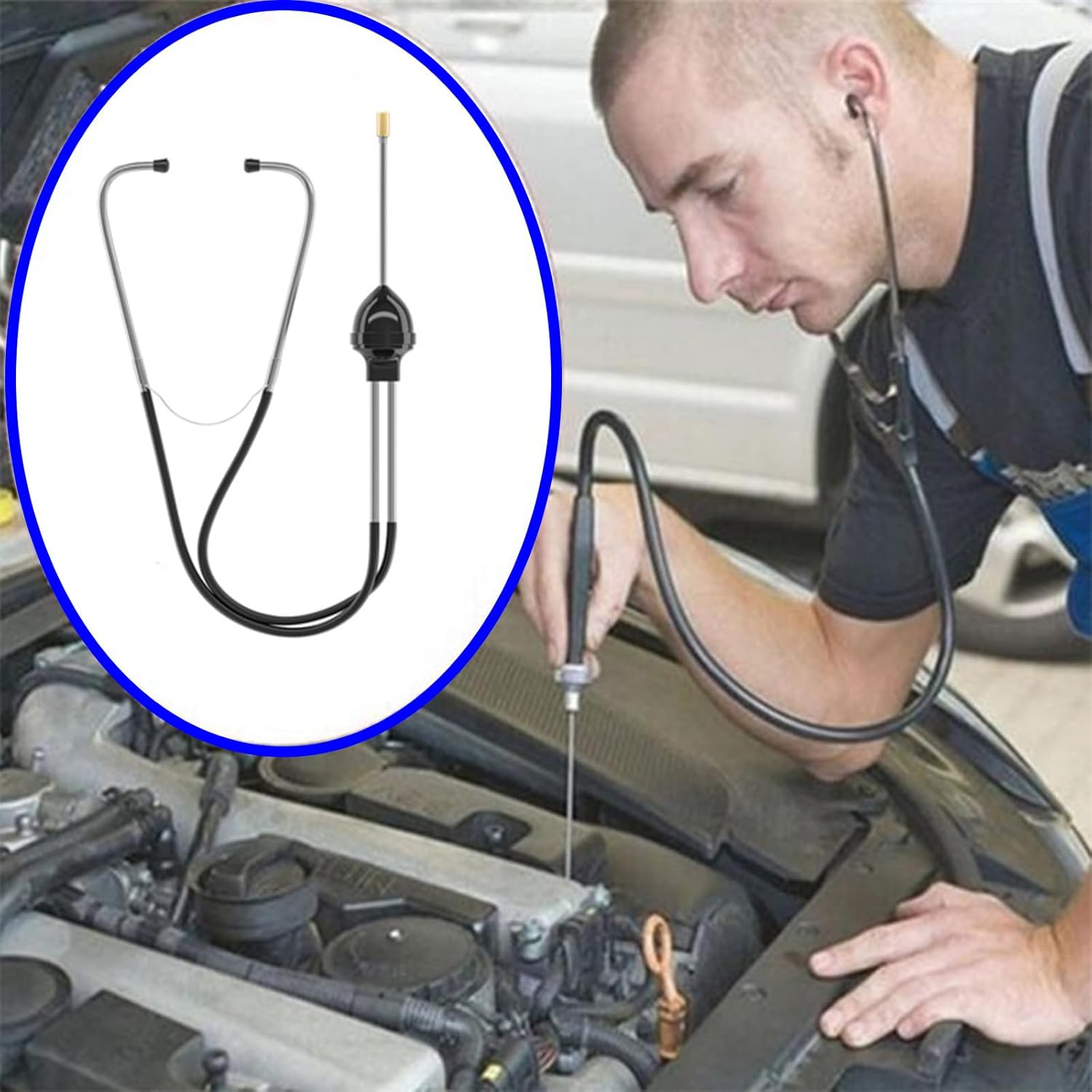 Mechanic Stethoscope Engine Stethoscope Upgraded - Cylinder Stethoscope Car Mechanic Mechanical Internal Detector Engine Hearing Aid Car Engine Diagnostic Tool Hearing Tool image number 4