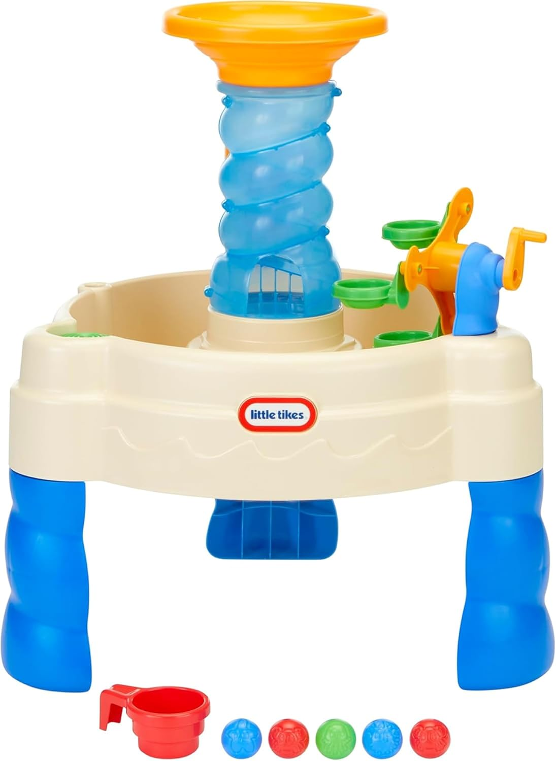 Little Tikes Spiralin&rsquo; Seas Waterpark - Kids' Outdoor Water Table with Ferris Wheel, Spiral Drop & Character Balls - Encourages Motor Skill Development & Creative Play - for Ages 2 Years and Up