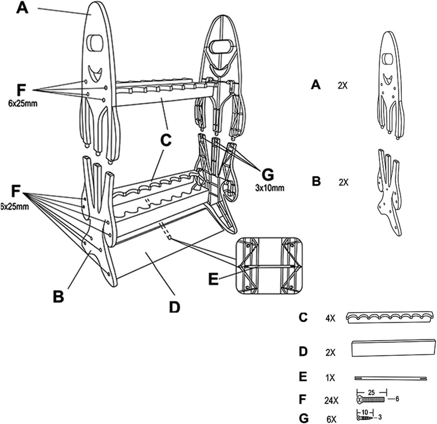 16 Fishing Rod Holder Storage Rack, Fishing Pole Stand Garage Organizer Holds Any Type of Rod or Hiking Sticks Keep It Steady
