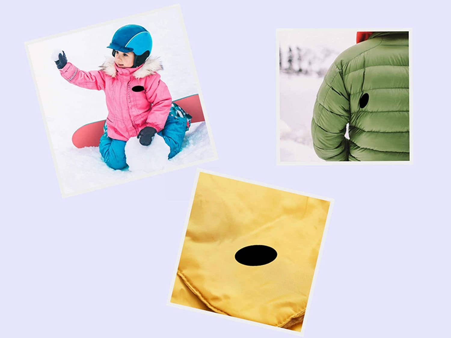 Dorischen 1 Pcs Self-Adhesive down Jacket Repair Patch Kit Different Size Washable for down Jacket,Tent,Clothes,Bag and Raincoat Umbrel Repair(Black)