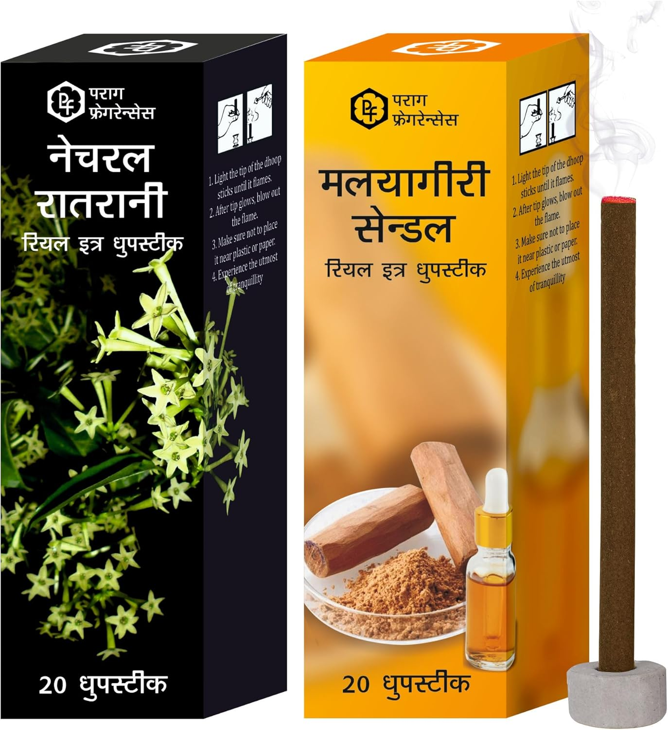 Parag Fragrances Taza Chemeli & Desi Gulab Dhoop Sticks Combo Offer Pack/Extra Dhoop Sticks for Pooja & Home Fragrance 20Pc + 20Pc = 40Pc Dhoop Sticks image number 2
