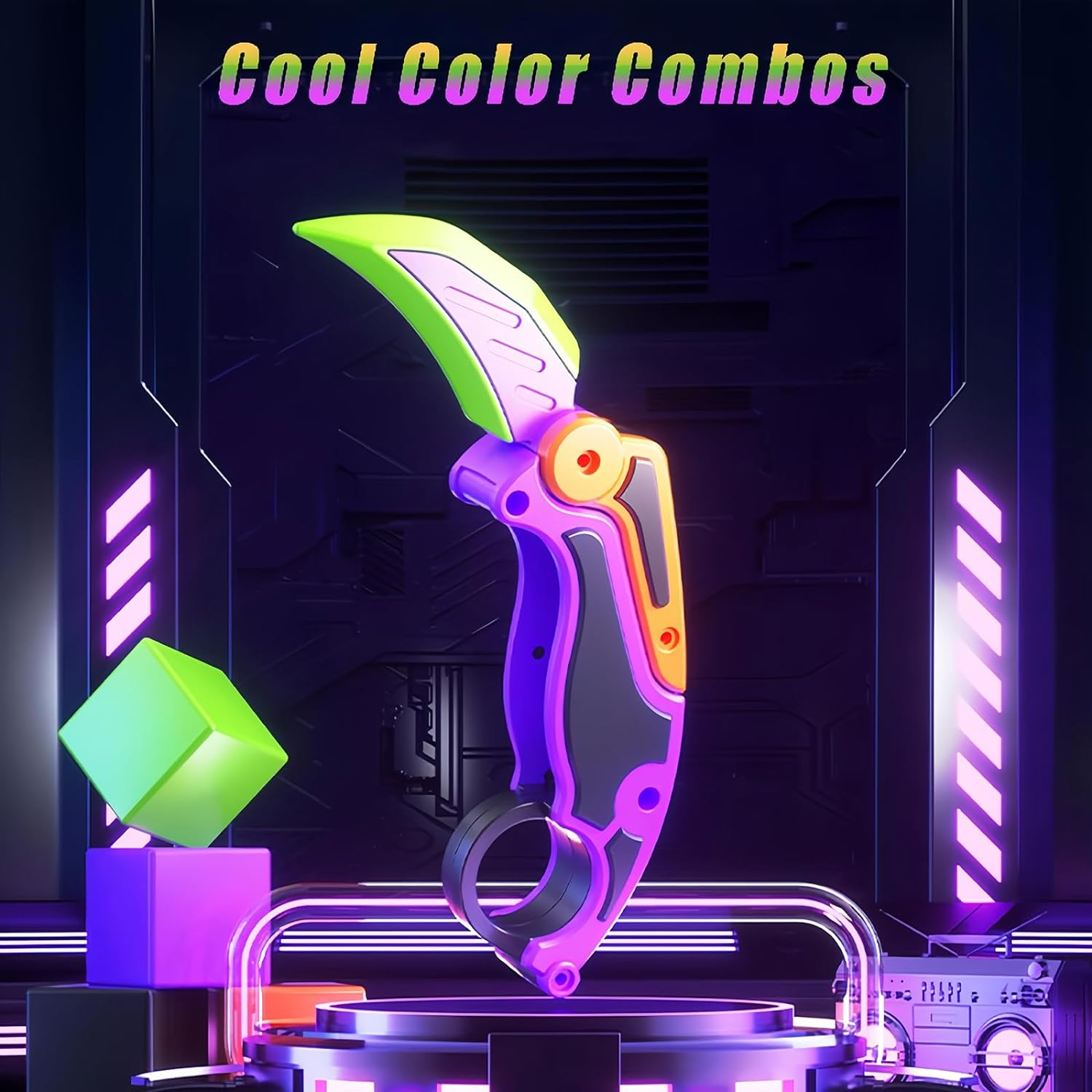 3D Fidget Knife, Toy Butterfly Knife, Toy Knife, Fun and Engaging Pop Fidget Toy, Perfect Anxiety and Stress Relief image number 3