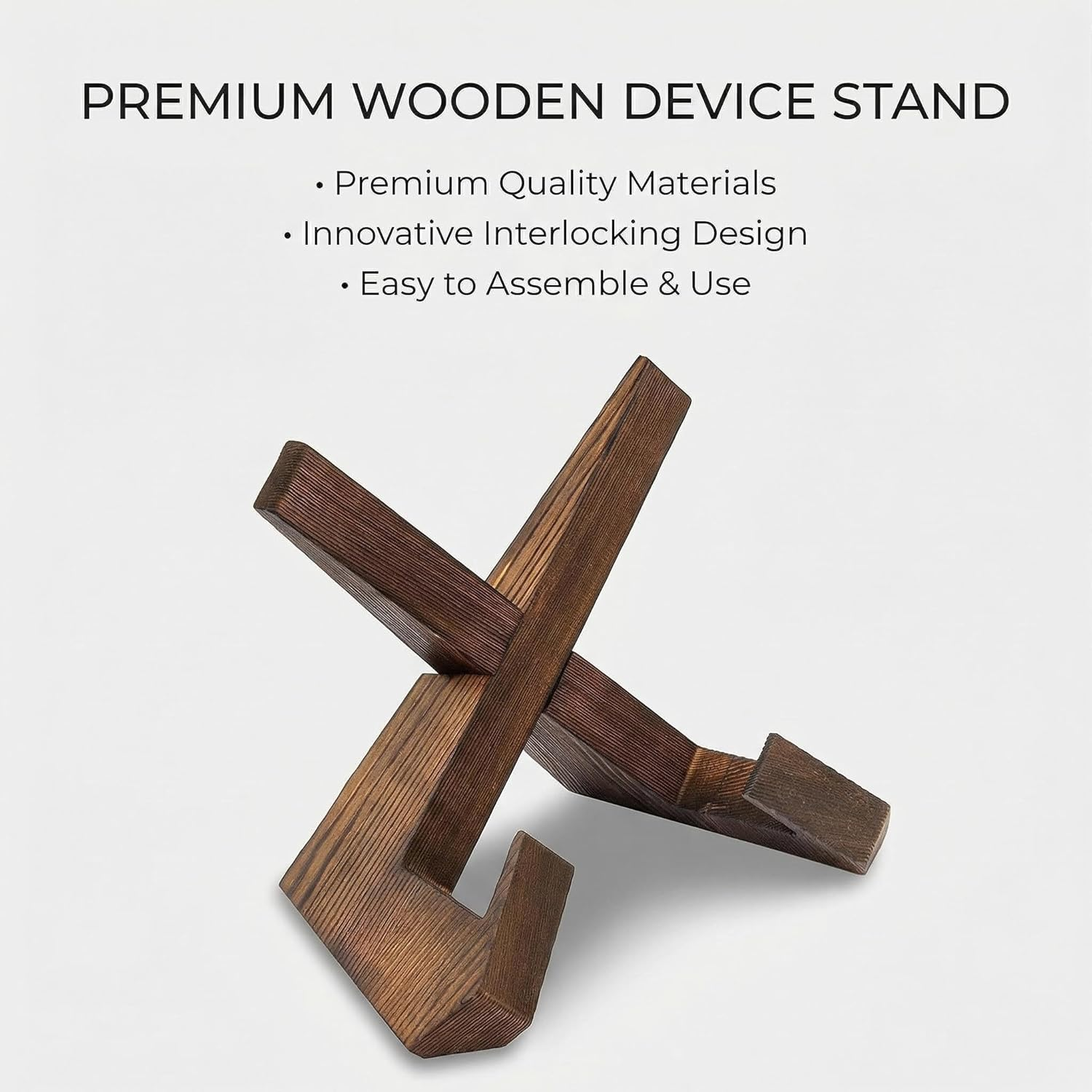 Wood Cookbook Stand,Wooden Recipe Book Holder for Kitchen Counter,Multi-Functional Display Holder for Modern and Traditional Kitchen Decor for Recipe Book,Ipad,Craft Objects,House Decor image number 1