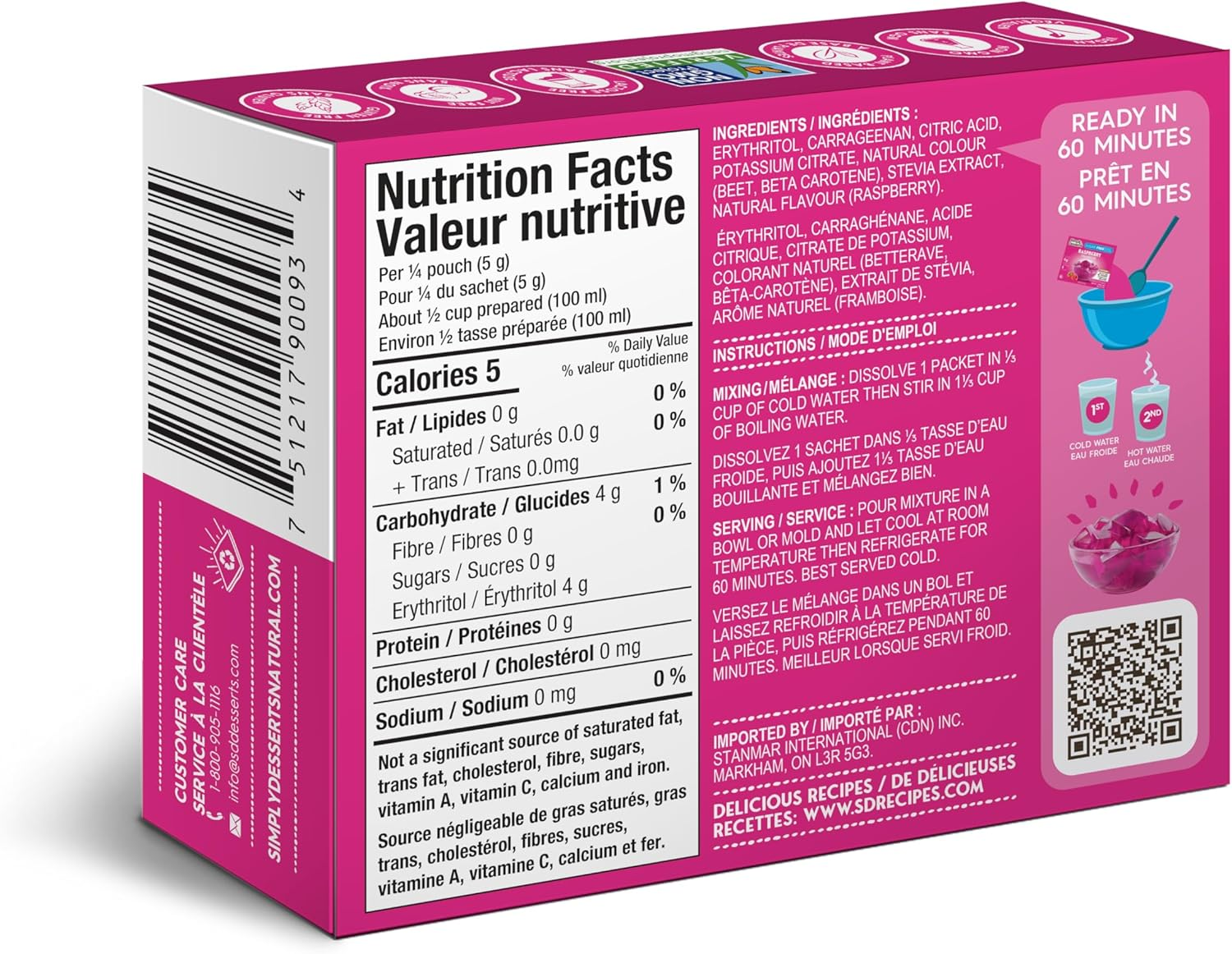 Simply Delish Raspberry Jel Dessert, 20 G image number 2