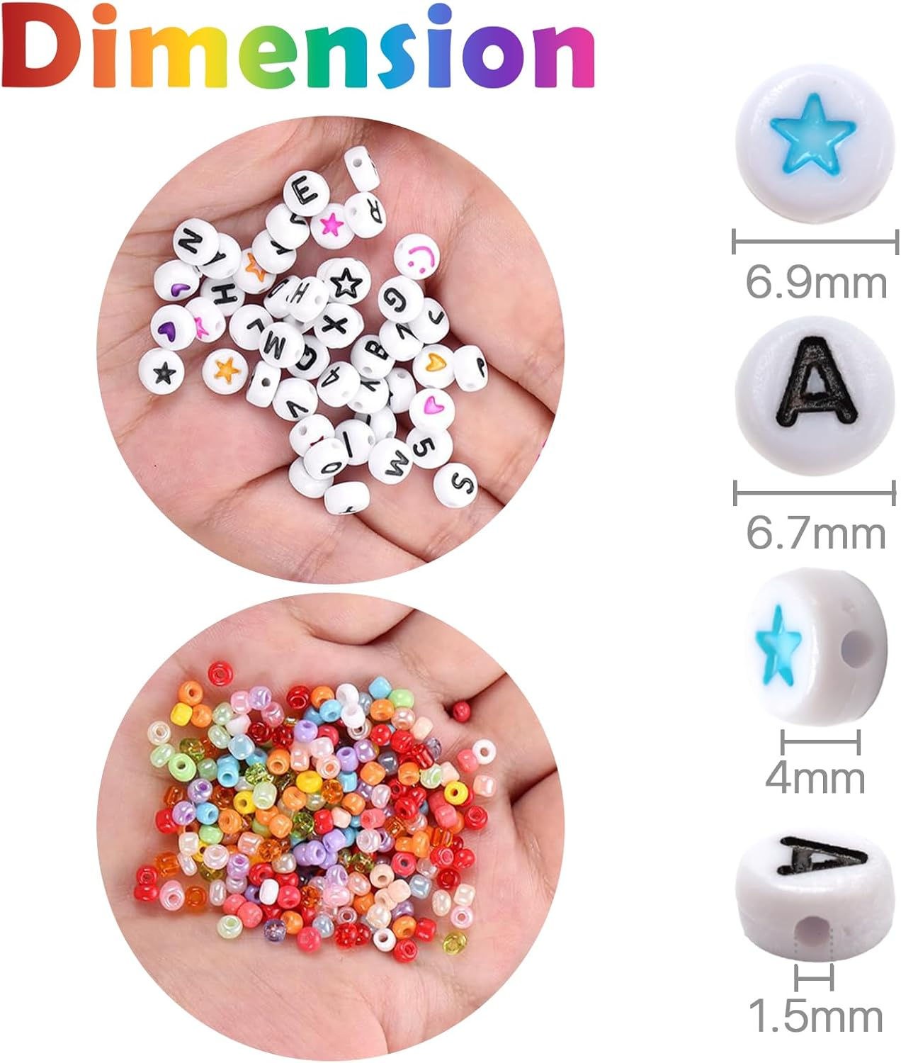 Daigoo 12000Pcs Friendship Bracelet Making Kit with 960Pcs Letter Number Beads, 40 Colors 3Mm Glass Seed Beads for Jewelry Making, DIY Craft Making Kit for Teen Girls Adult image number 6
