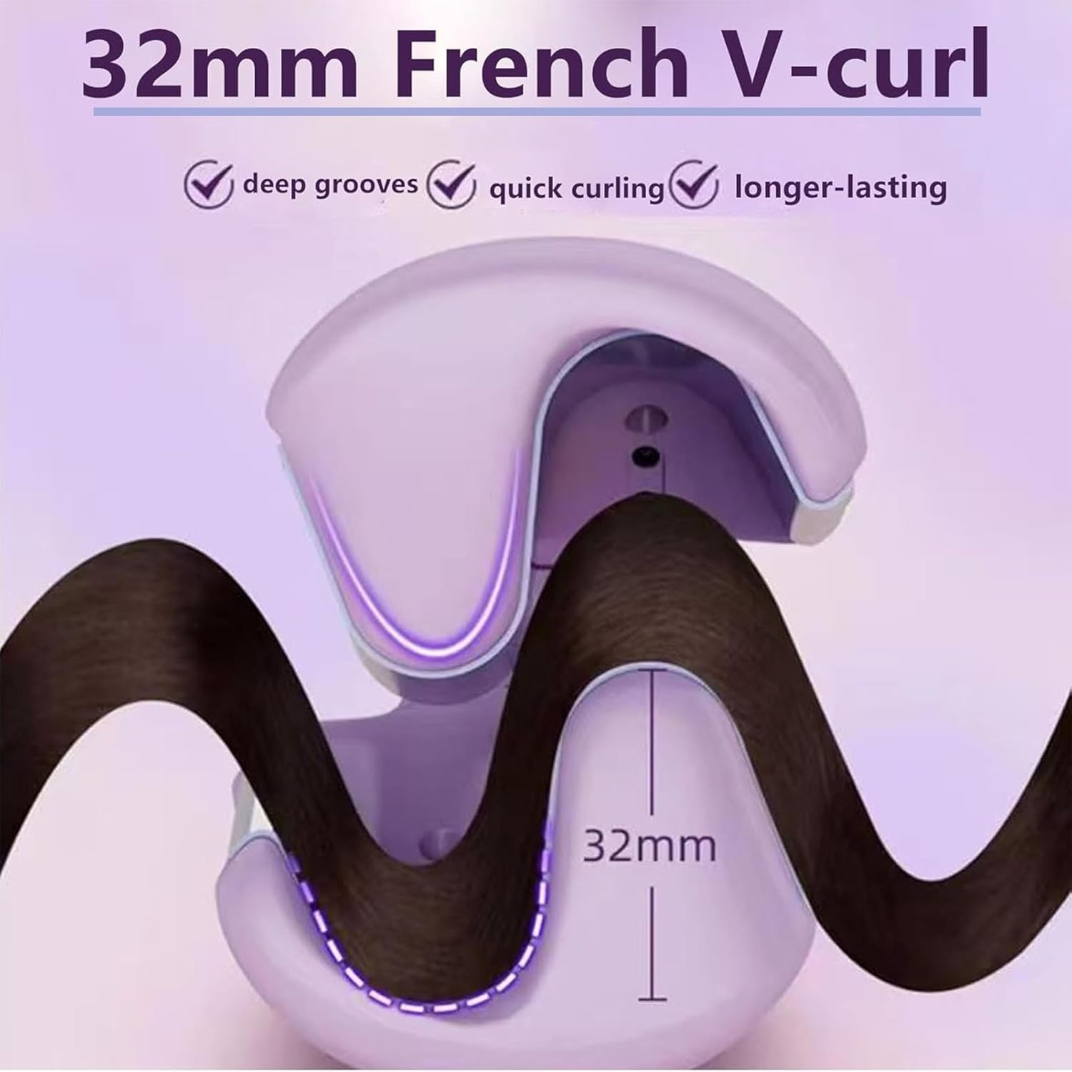 Explicitu Hair Styling Tool with Negative Ionic Technology, Homessencials Hair Styling Tool, 3D Curling Iron Double Sided for Quickly Creating Smooth Waves, Adjustable for Travel & Home (C1PCS) image number 2